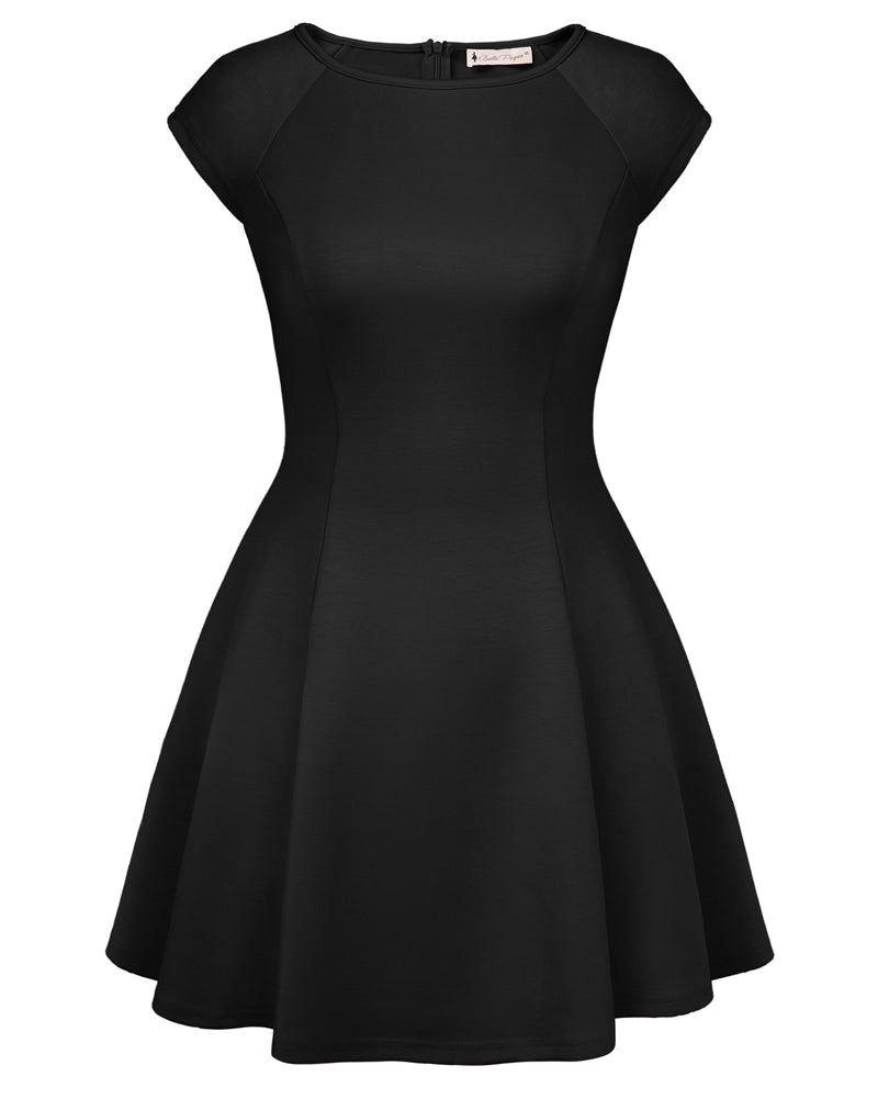belle poque 2026 Elegant Formal Classy Cocktail Party Dress Boat Neck Short Dresses Black