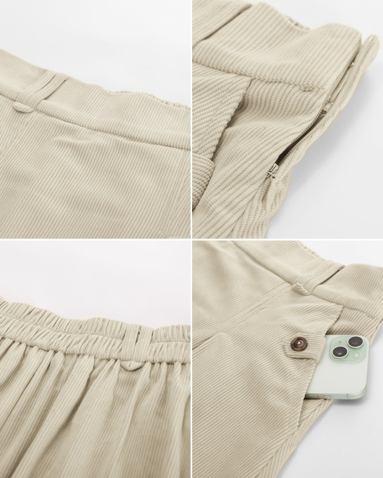 belle poque Vintage Swing Skirt Elastic Waist Flared A-Line Mid-Calf Skirt