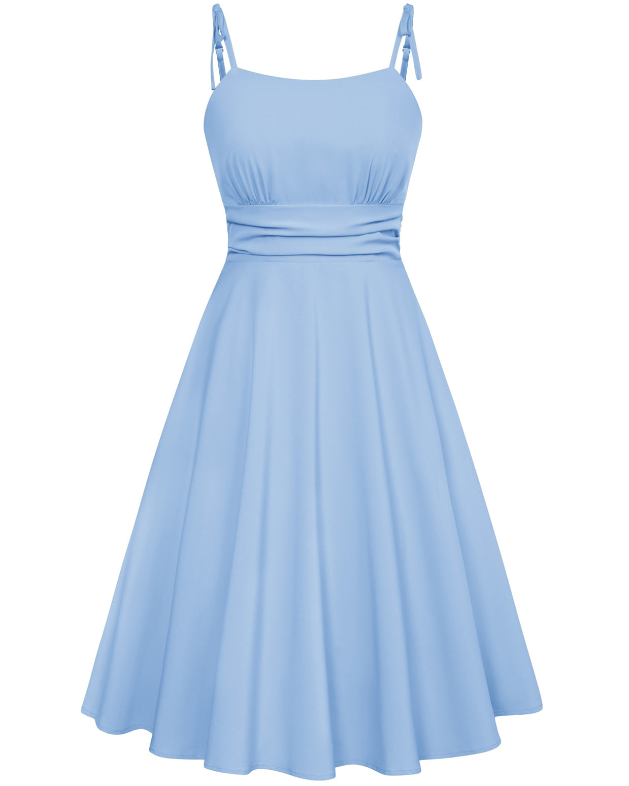 belle poque Summer Slip Dresses for Women Spaghetti Strap Midi Sun Dress Cute Casual Dress with Pockets Blue