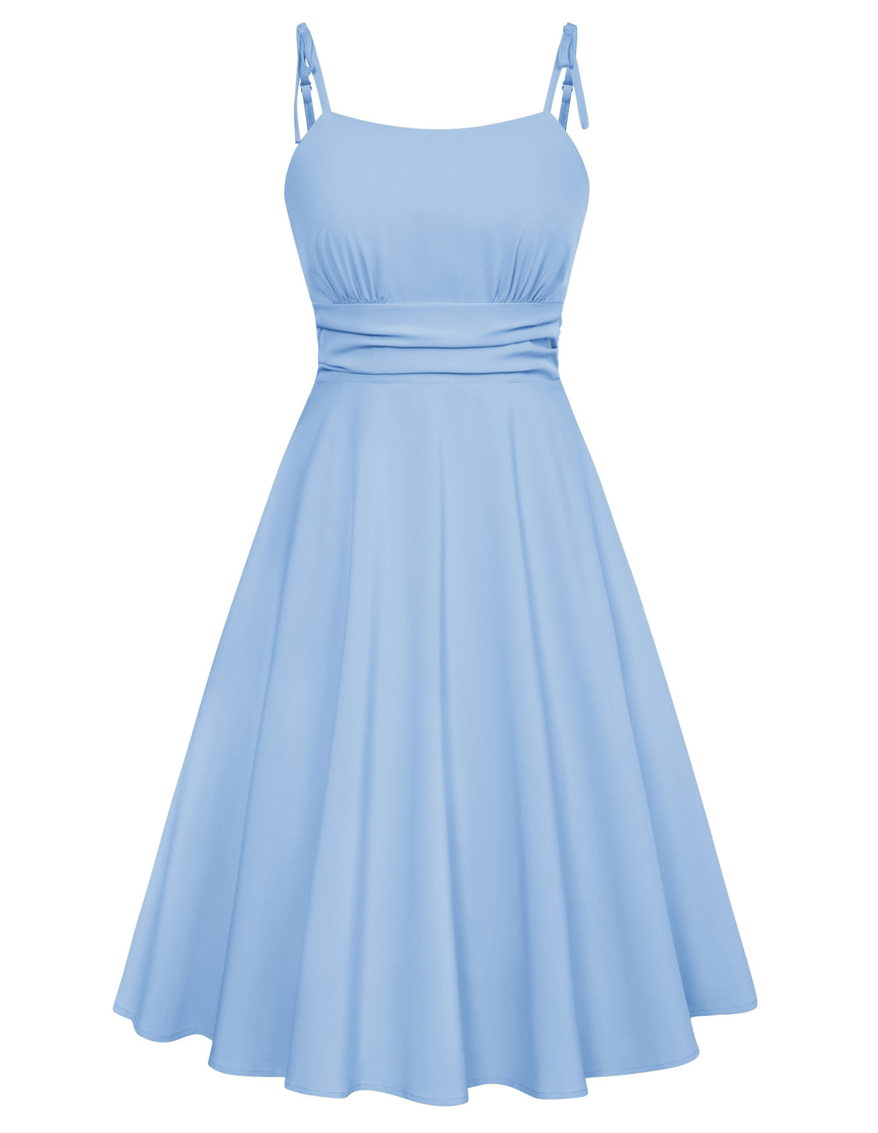 belle poque 2025 Summer Dresses for Women Midi Sun Dress Cute Casual Dress with Pockets Blue