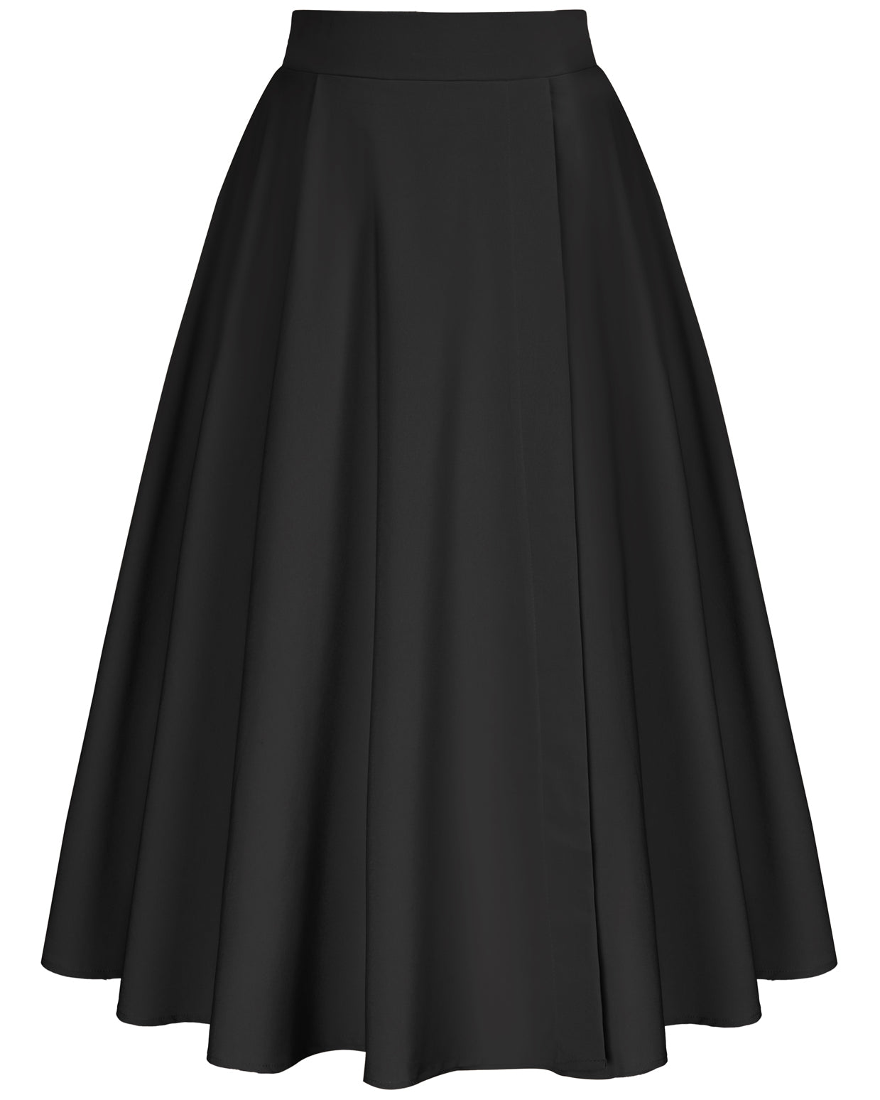 belle poque Vintage Skirts with Side Slit High Waisted Midi A-Line Flowy Skirts with Pockets