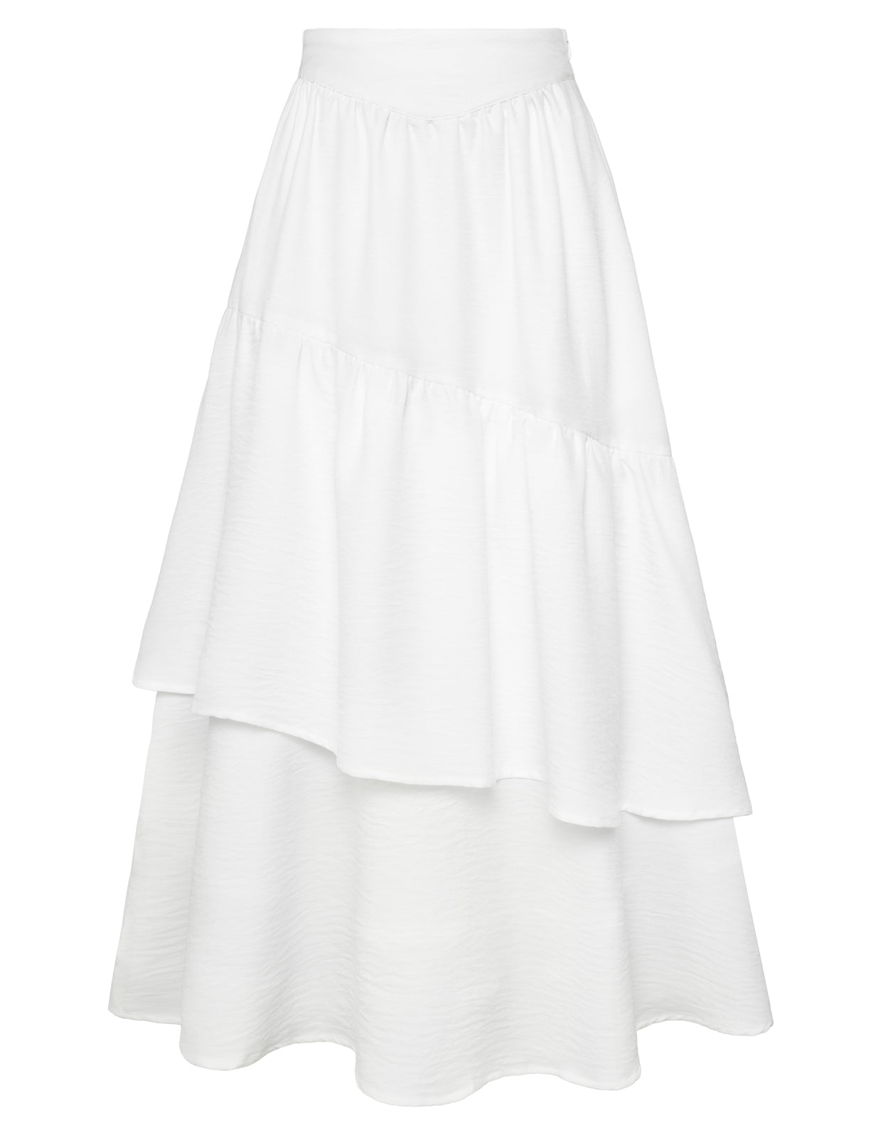 belle poque BP Women Vintage 2-Layer Swing Skirt Elastic High Waist Maxi Skirt