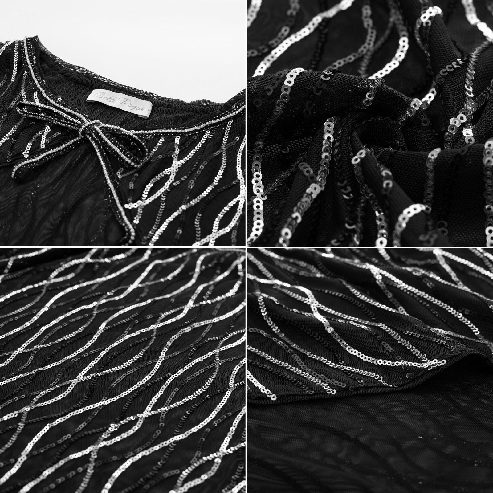 belle poque Seckill Offer⌛Cover Up for Tie Neck 1920s Shawls and Wraps