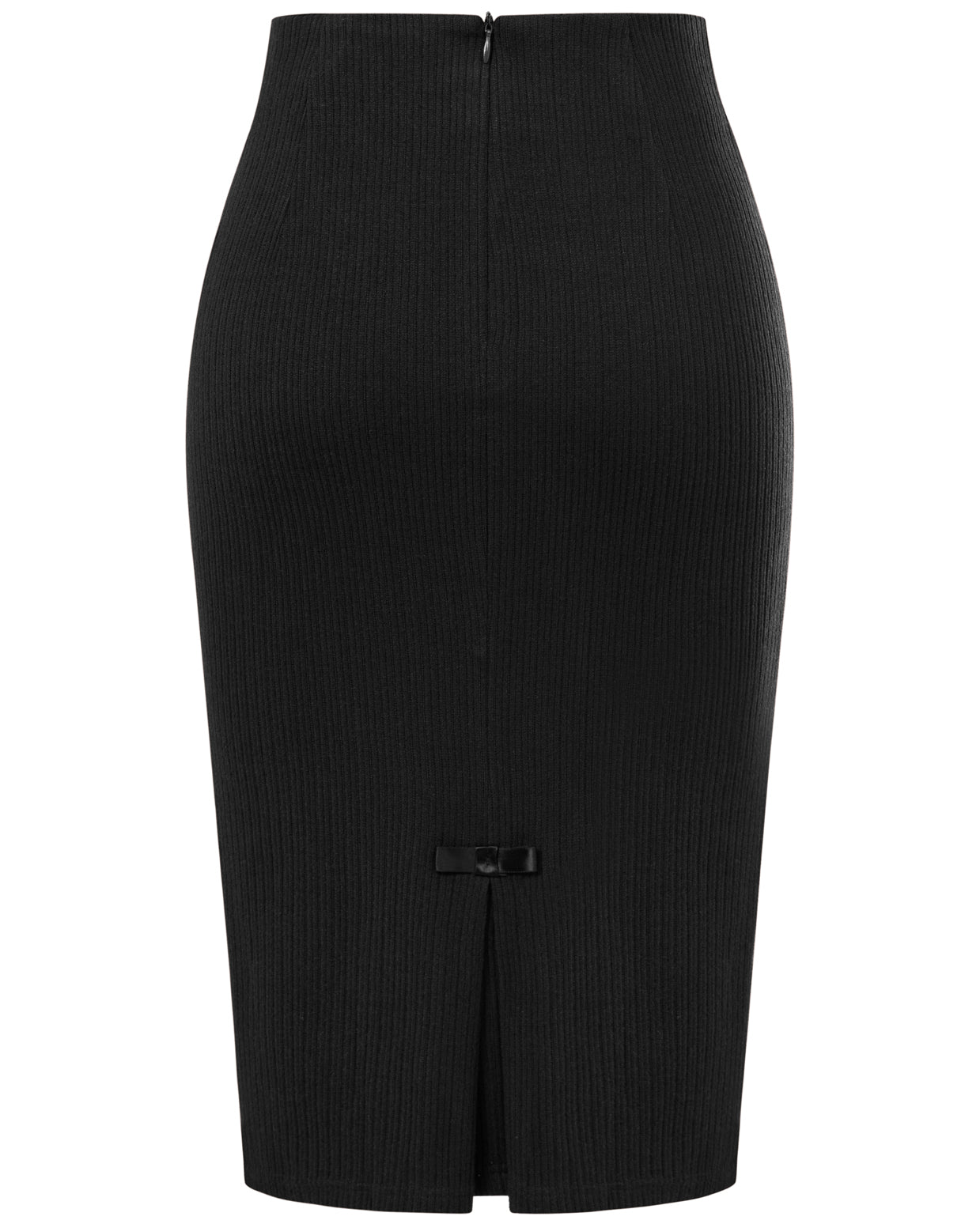 belle poque Vintage Corduroy Skirt High Waist Below Knee Bodycon Skirt