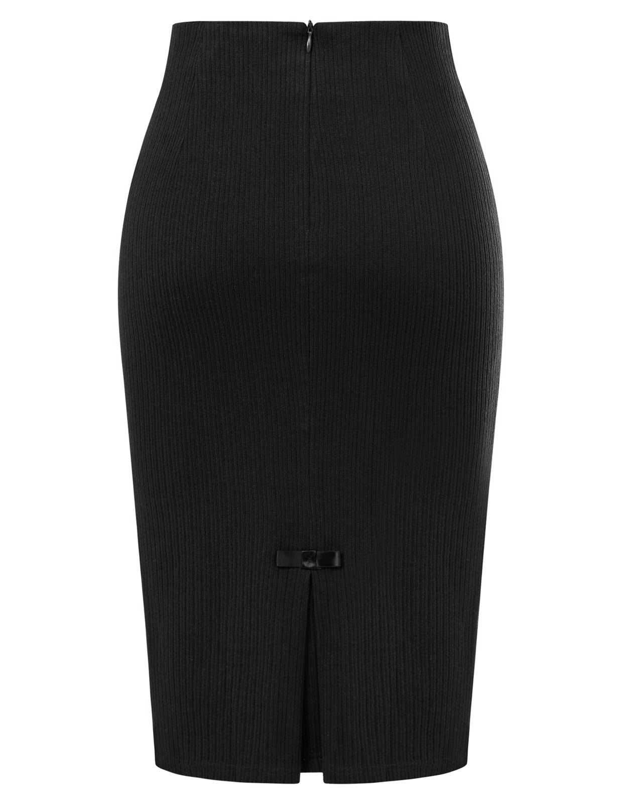 belle poque Vintage Corduroy Skirt High Waist Below Knee Bodycon Skirt