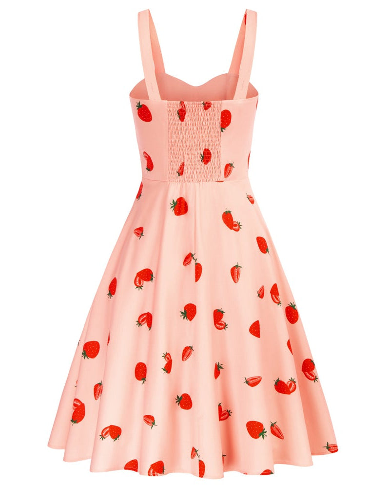 belle poque Vintage Two-Way Defined Waist Dress Ruched Bodice Flared A-Line Dress