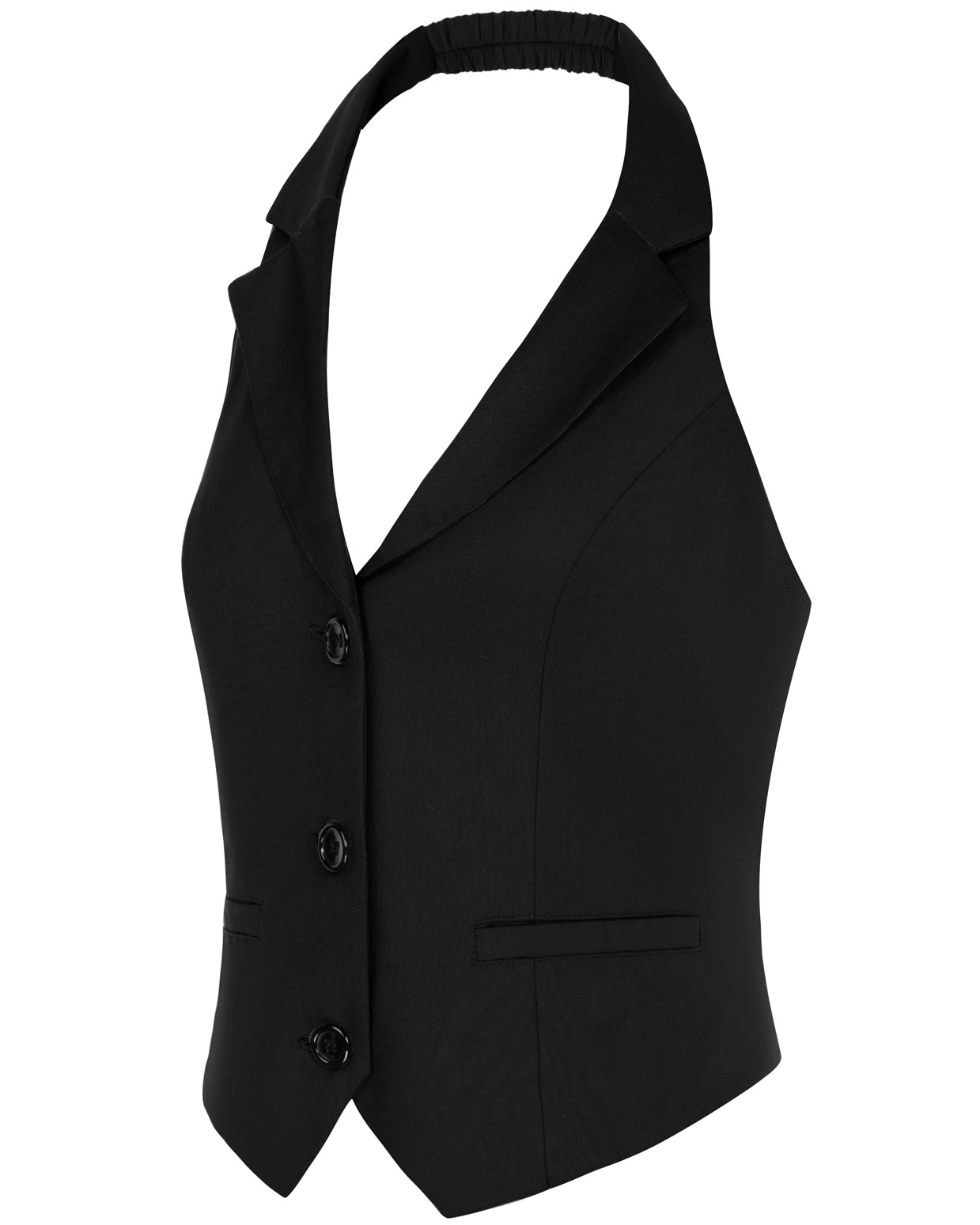 belle poque Waistcoat Vest Vintage Halter Lapel Button Down Suit Vest with Pockets