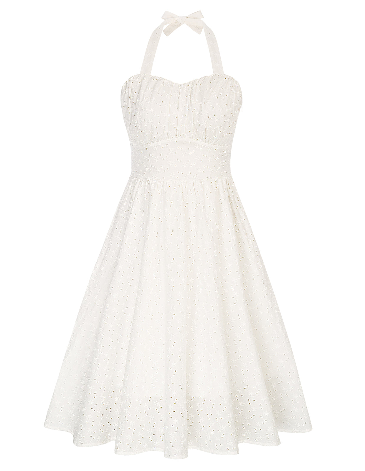 belle poque Fans Look of Two-Way Defined Waist Dress Ruched Bodice A-Line Dress