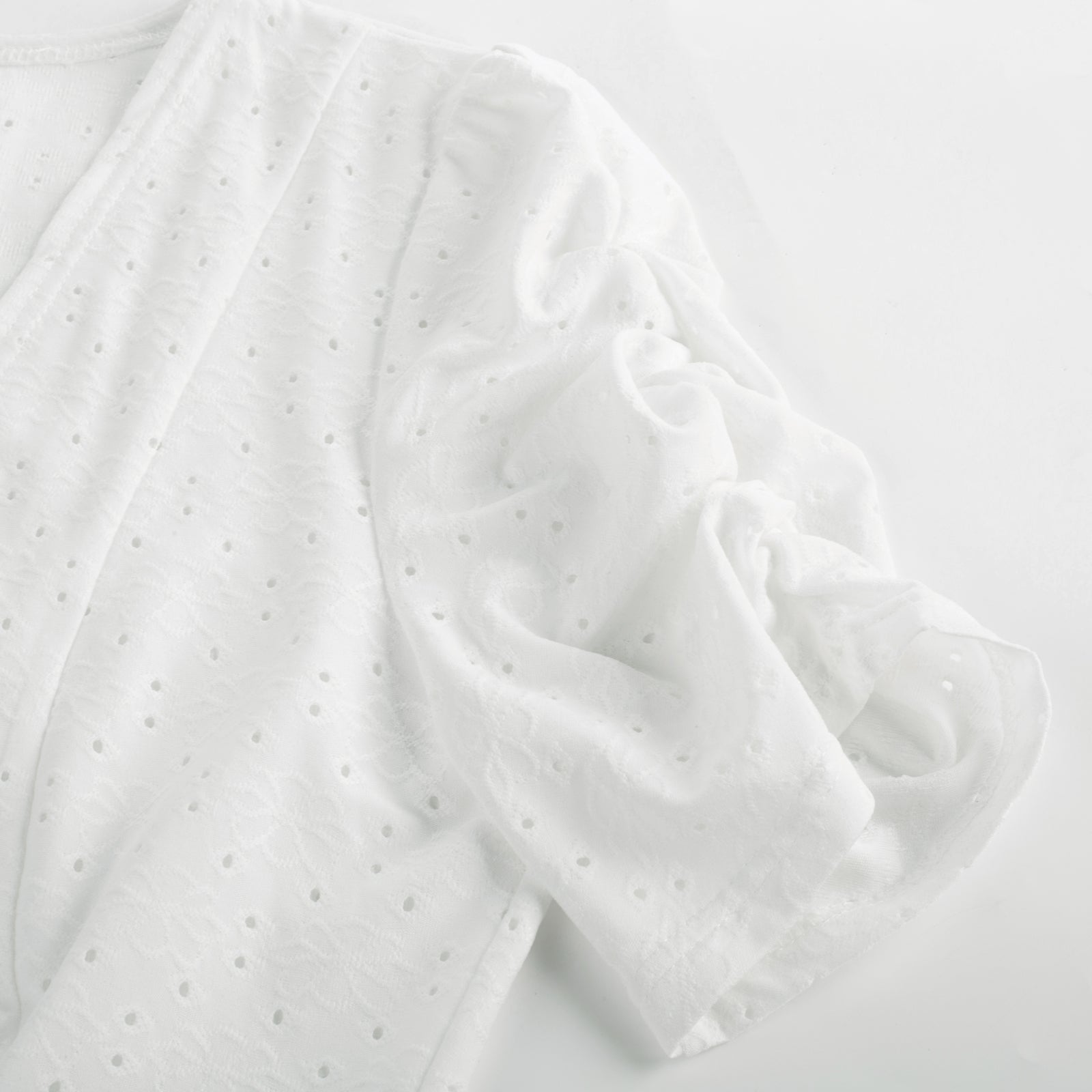 belle poque Women Vintage Hollowed-out Shrug Ruched Short Sleeve Open Front Tops