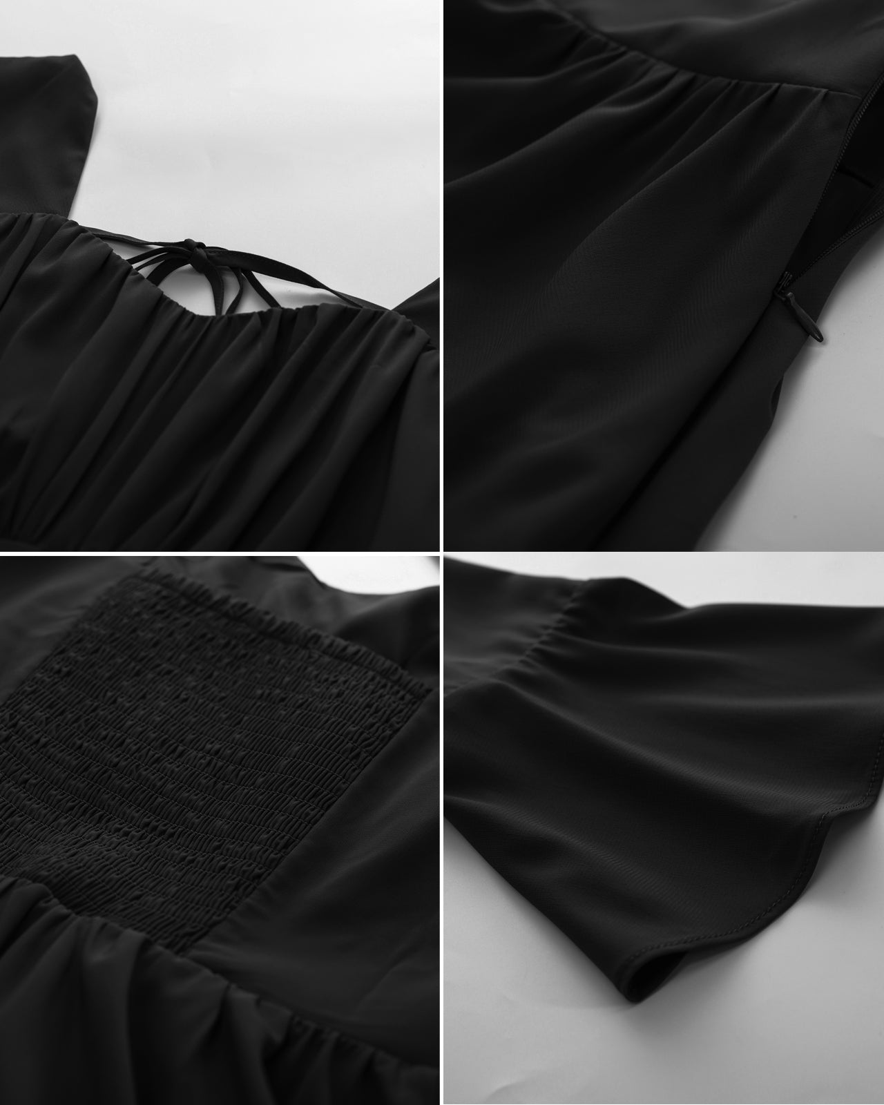 belle poque Vintage 3-Layer Cake Dress Long Sleeve Square V-Neck A-Line Midi Dress