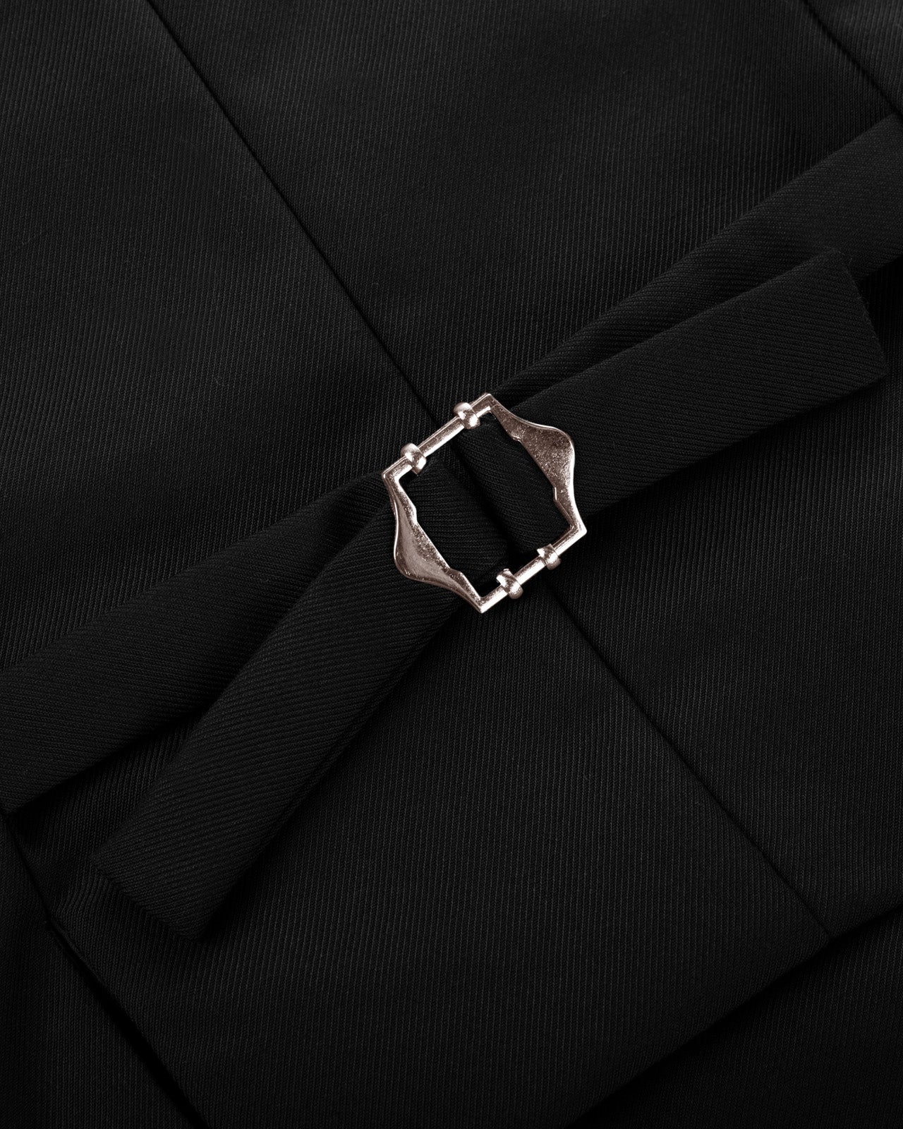 belle poque Vintage Oblique Placket Vest Coat V-Neck Handkerchief Hem Waistcoat