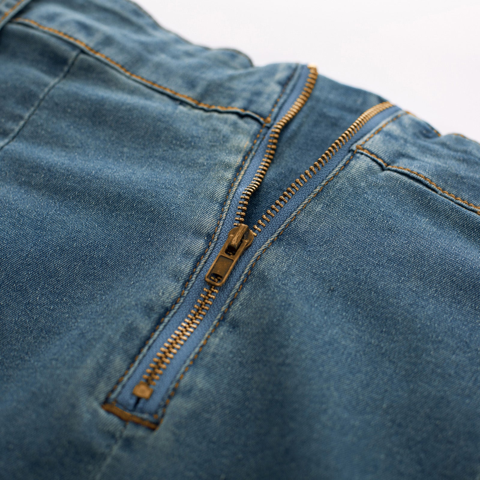 belle poque Vintage Jean Skirt with Belt High Waist Ruched Front Bodycon Skirt