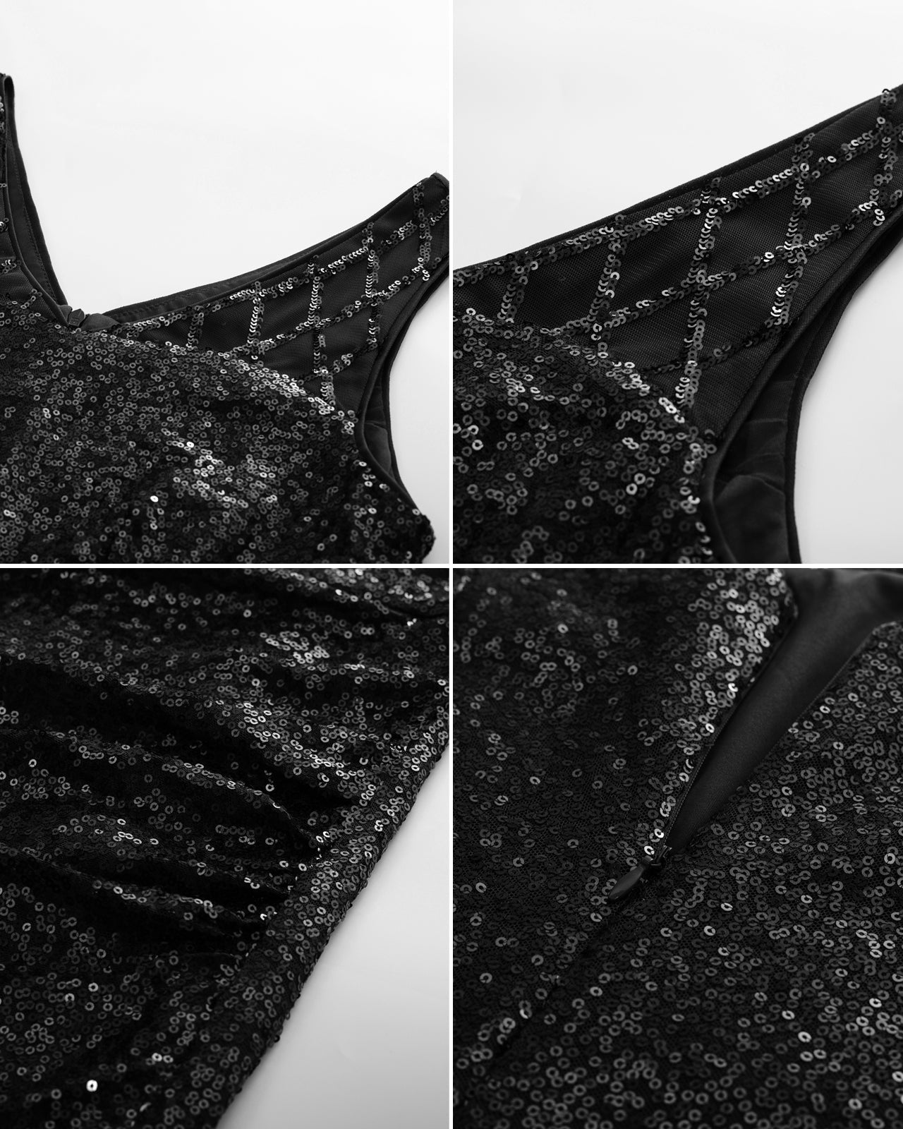 belle poque Sequin Dress Simple 1920s Flapper Cocktail Party Dresses