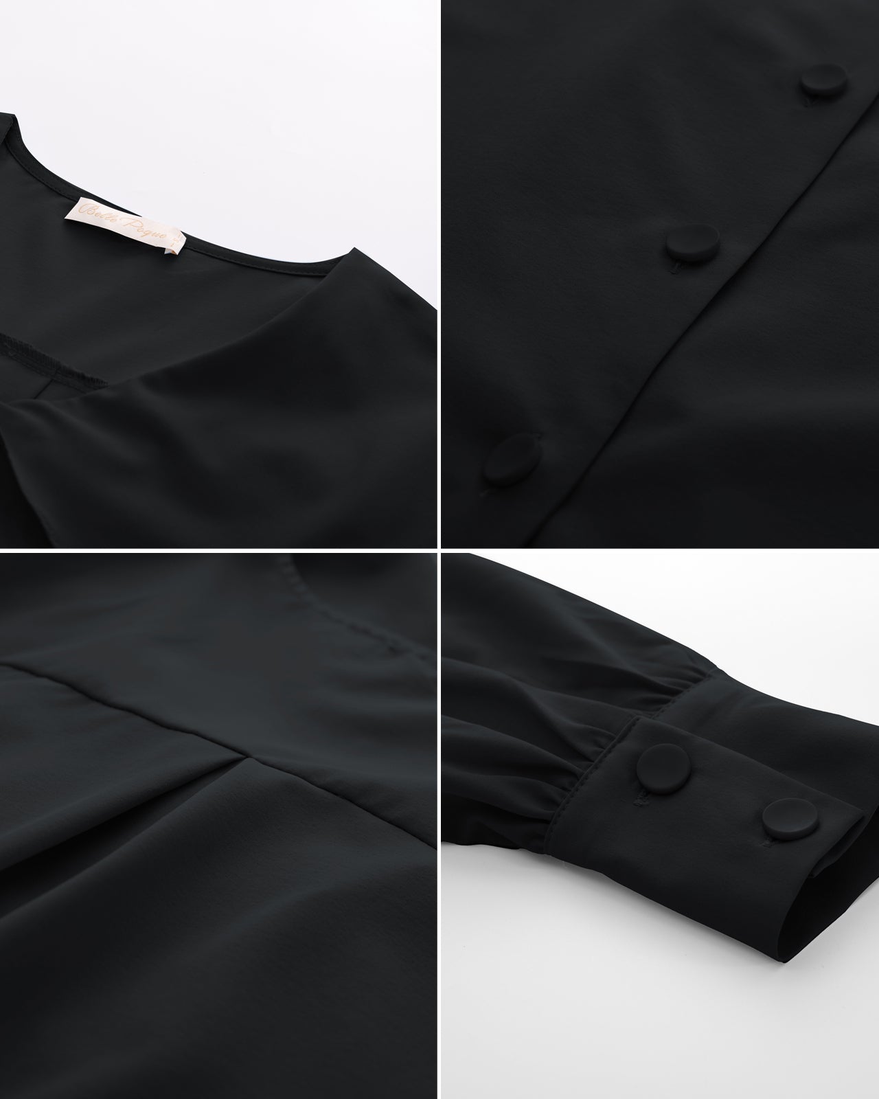 belle poque Seckill Offer⌛Ruffle Decorated Shirt Long Sleeve V-Neck Button-up Tops