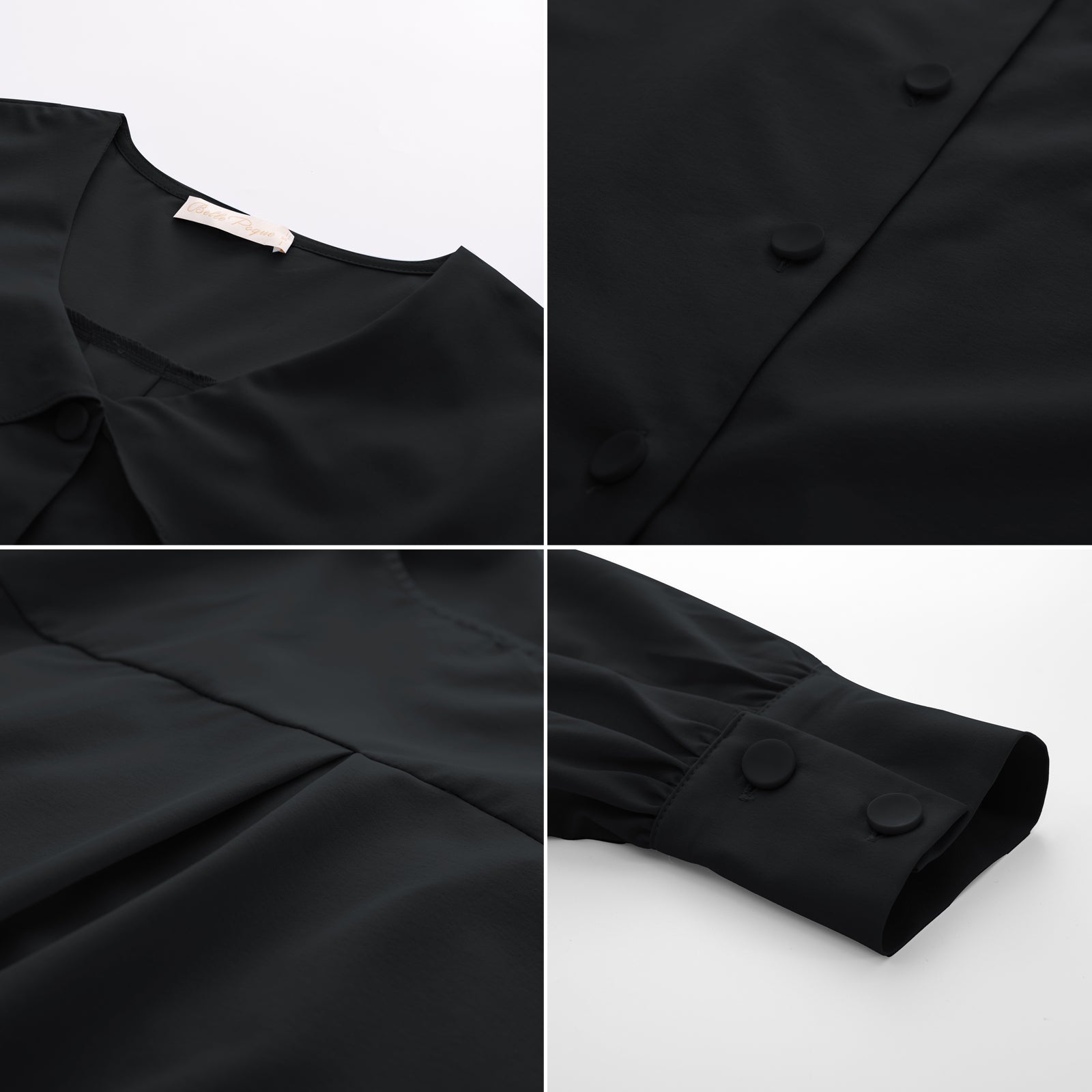 belle poque Seckill Offer⌛Ruffle Decorated Shirt Long Sleeve V-Neck Button-up Tops