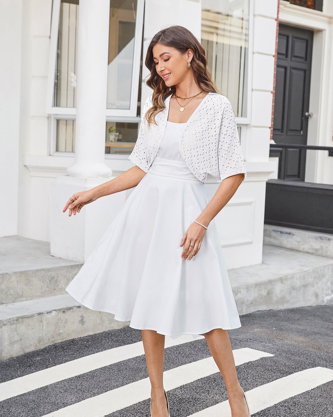 belle poque Vintage Open Front Bolero Shrug Batwing Short Sleeve