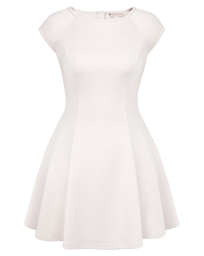 belle poque 2026 Elegant Formal Classy Cocktail Party Dress Boat Neck Short Dresses White
