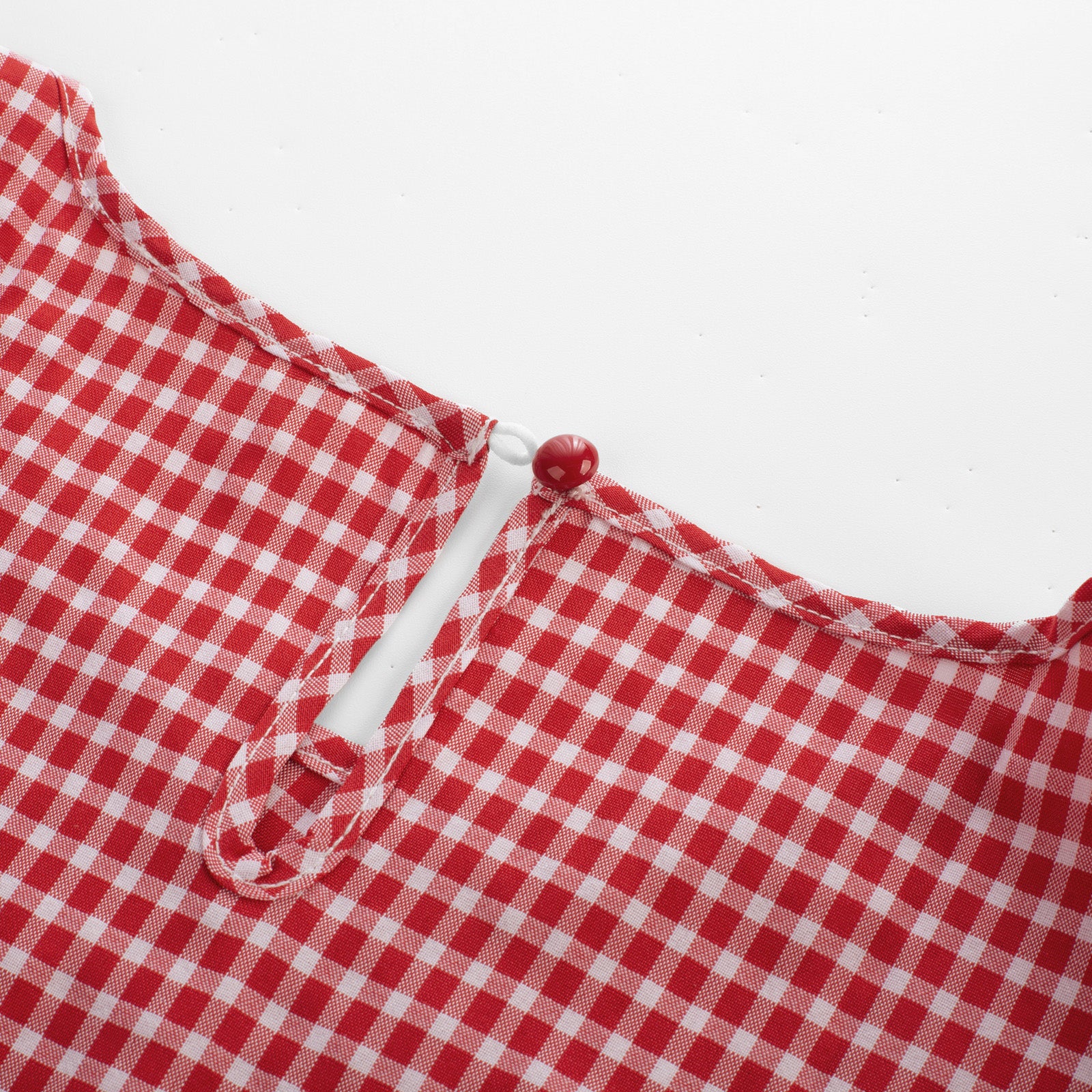 belle poque BP Women Vintage Plaided Tops Flutter Sleeve Crew Neck Keyhole Back Tops