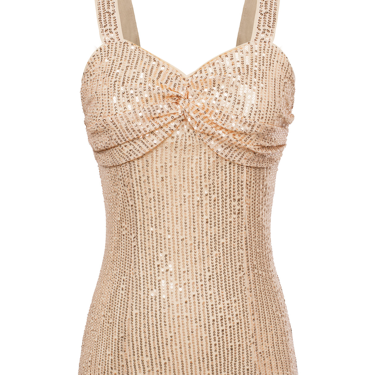 belle poque Seckill Offer⌛Vintage Sequined Tops Slim Fit Knotted Bodice Party Tops Apricot