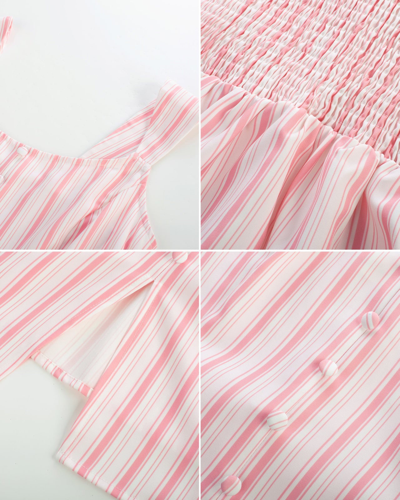 belle poque BP Women Vintage Striped Peplum Hem Tops Sleeveless Square Neck A-Line Tops