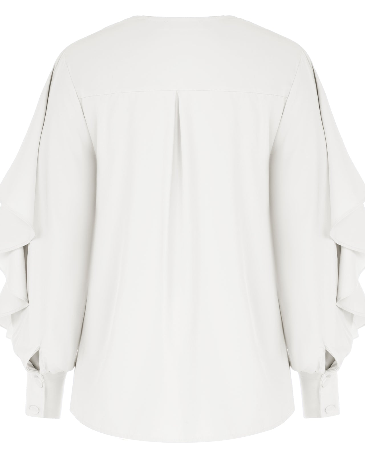 belle poque Seckill Offer⌛Ruffle Decorated Shirt Long Sleeve V-Neck Button-up Tops