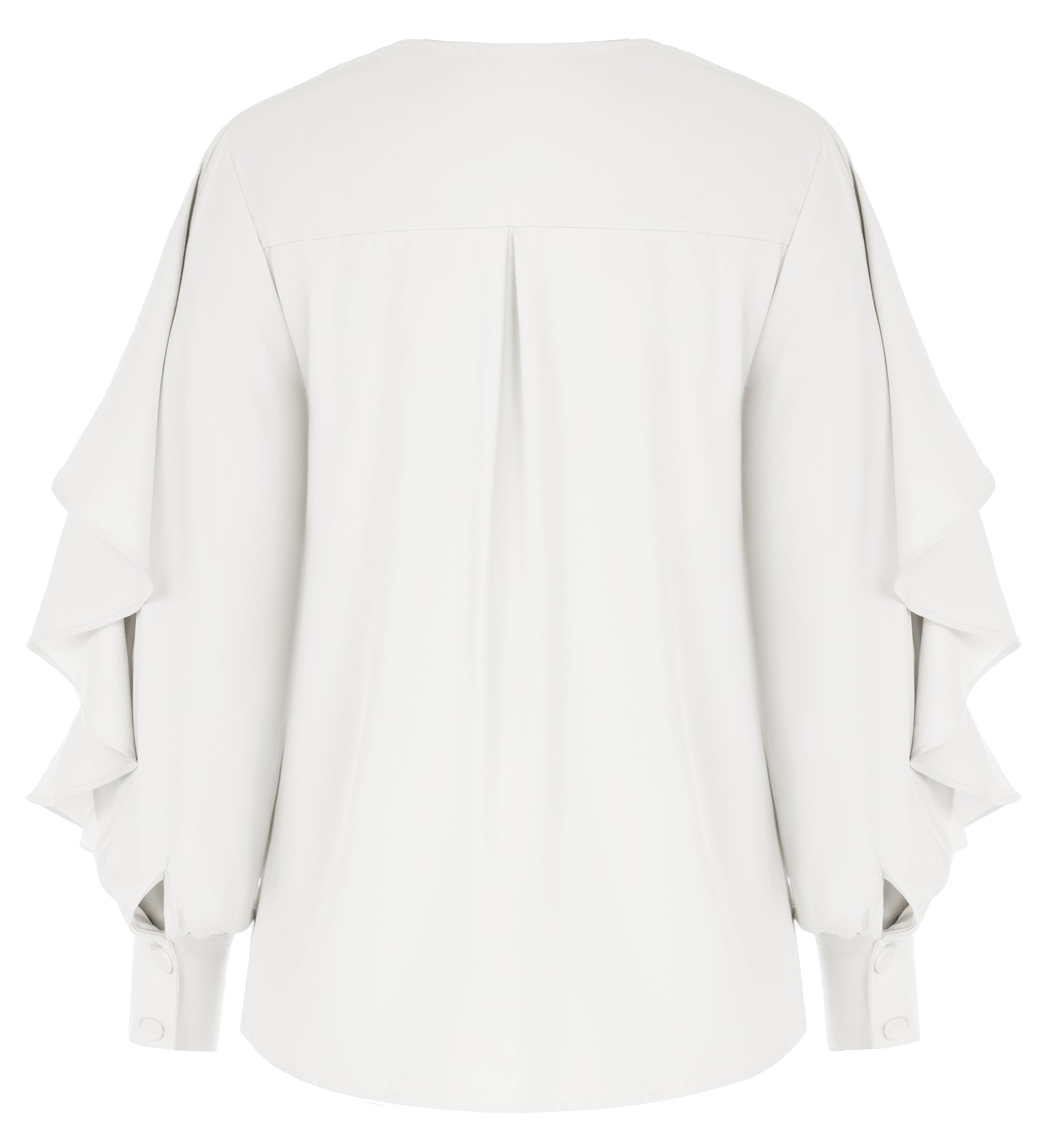 belle poque Seckill Offer⌛Ruffle Decorated Shirt Long Sleeve V-Neck Button-up Tops