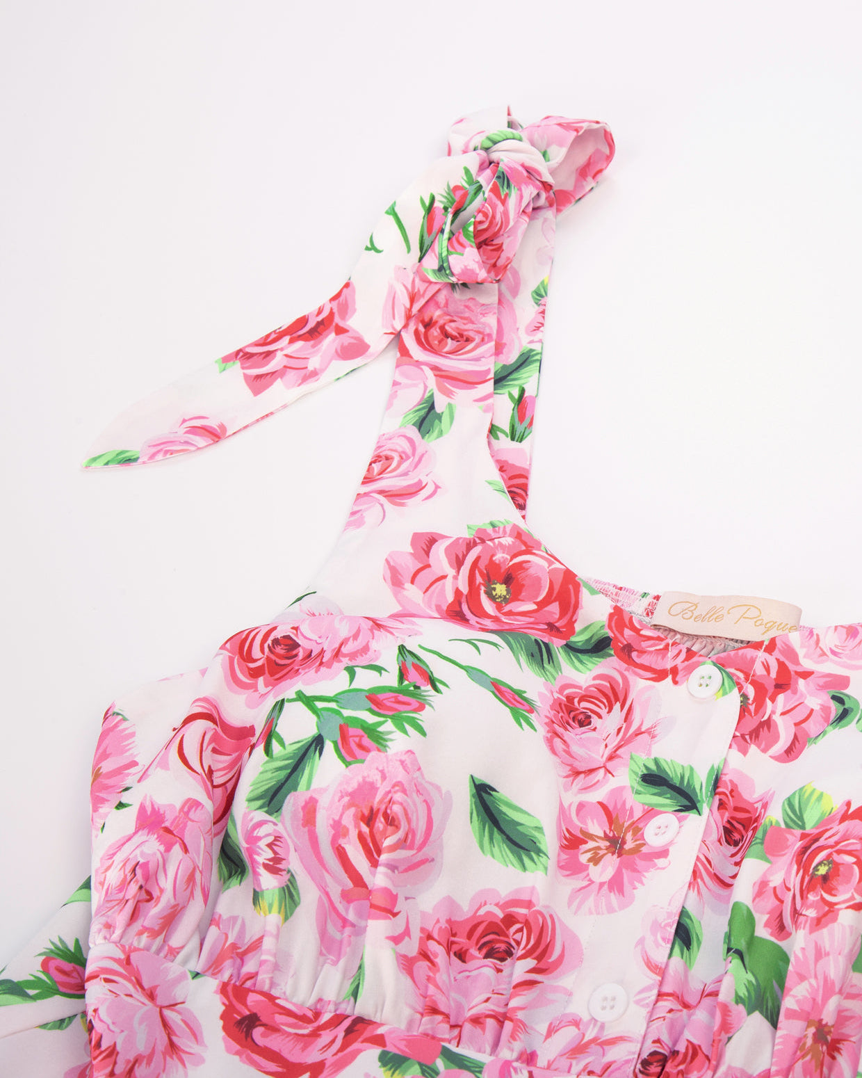 belle poque Sunflower Printed Tiered Midi Dress Sleeveless V-Neck Defined Waist A-Line Dress