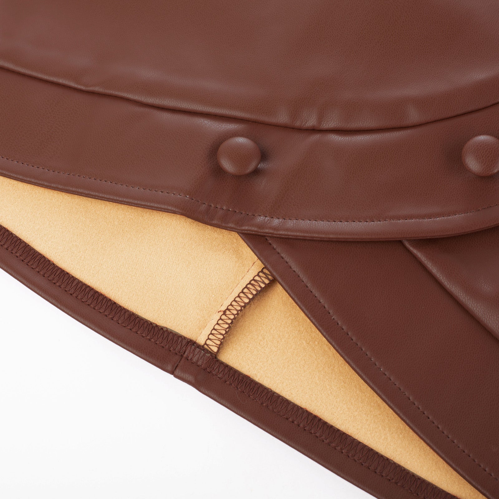 belle poque Women Vintage Imitated Leather Skirt Elastic Waist Mid-Thigh Bodycon Skirt