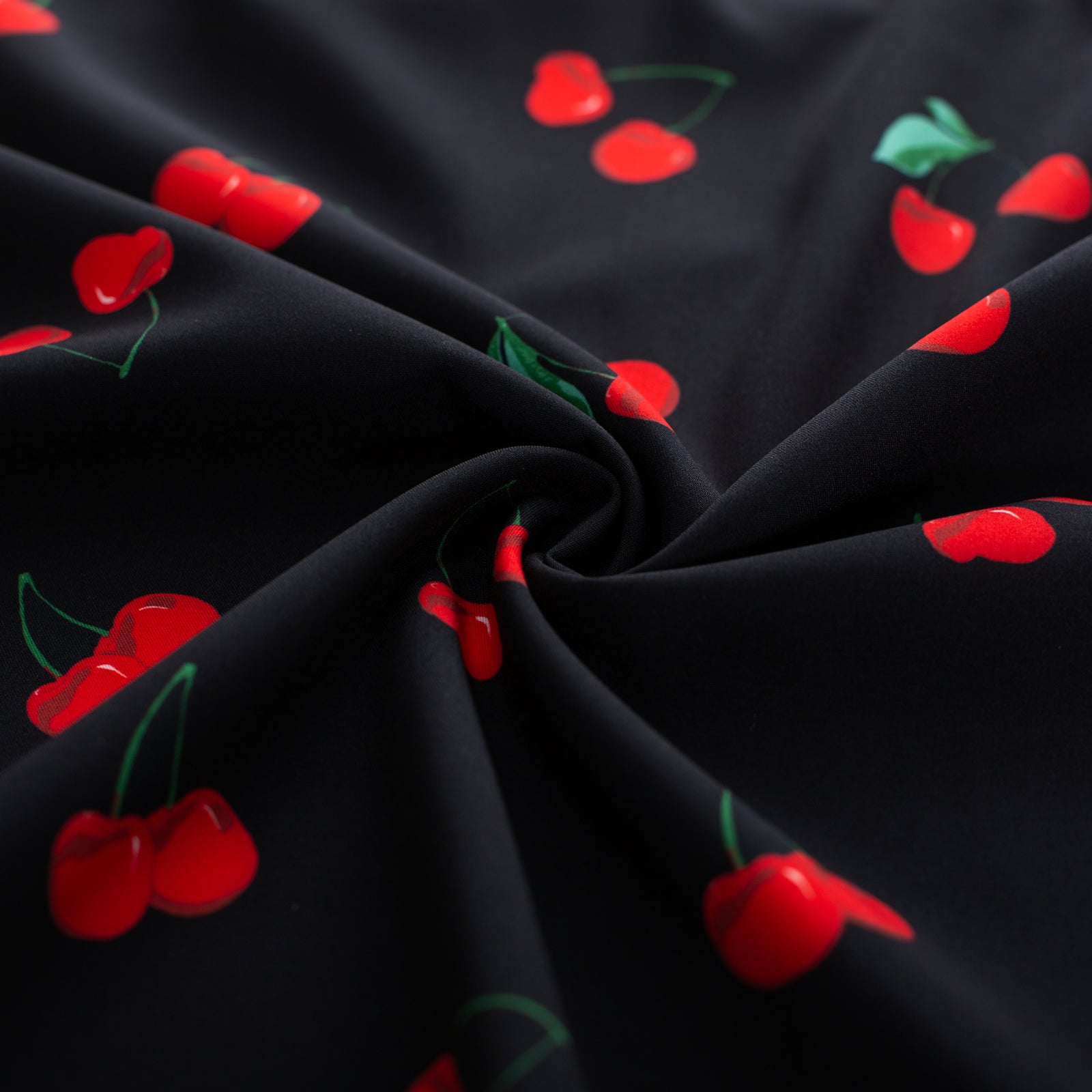 belle poque Vintage Strawberry Patterns Cocktail Dress Sleeveless Spaghetti Strap Ruched Slit A Line Swing Dress with Pockets