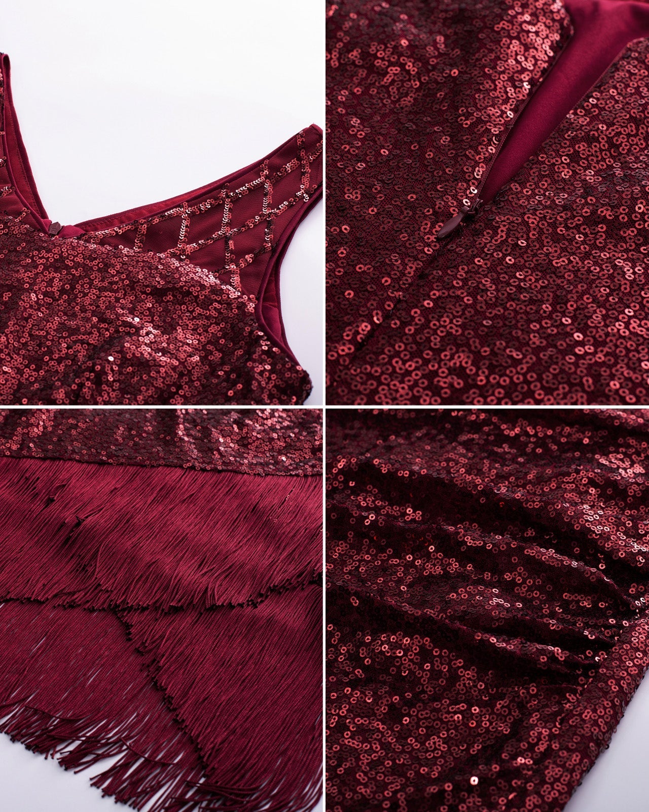 belle poque Sequin Dress Simple 1920s Flapper Cocktail Party Dresses