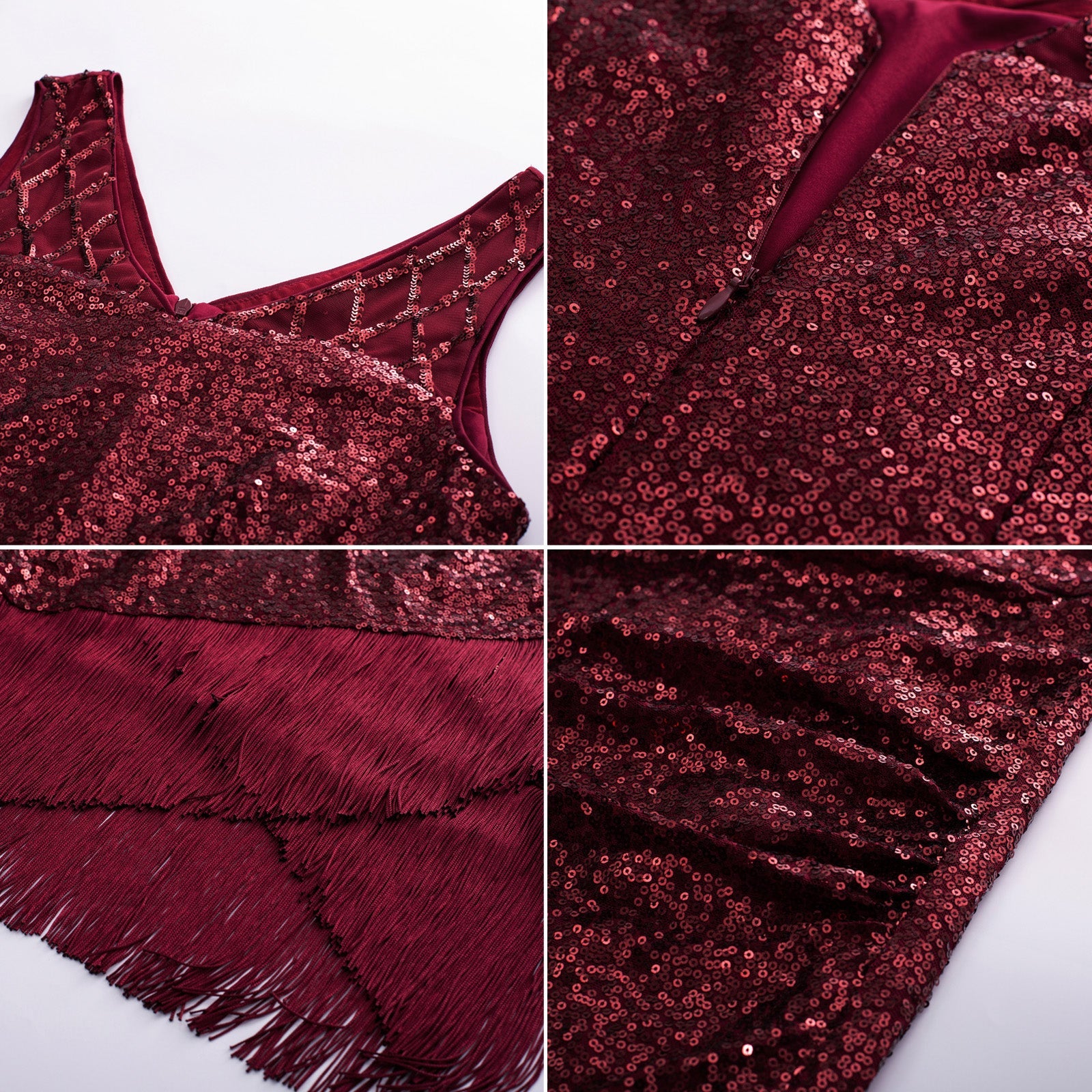 belle poque Sequin Dress Simple 1920s Flapper Cocktail Party Dresses