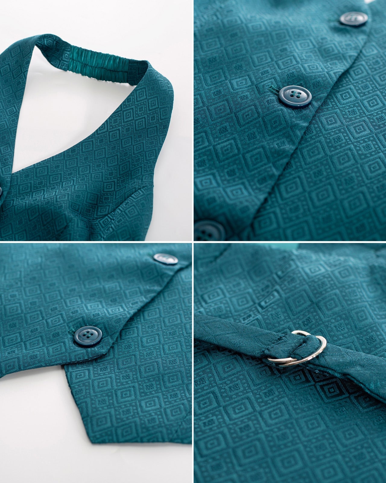 belle poque Printed Halter Vest Backless V-Neck Single Breasted Handkerchief Hem Coat