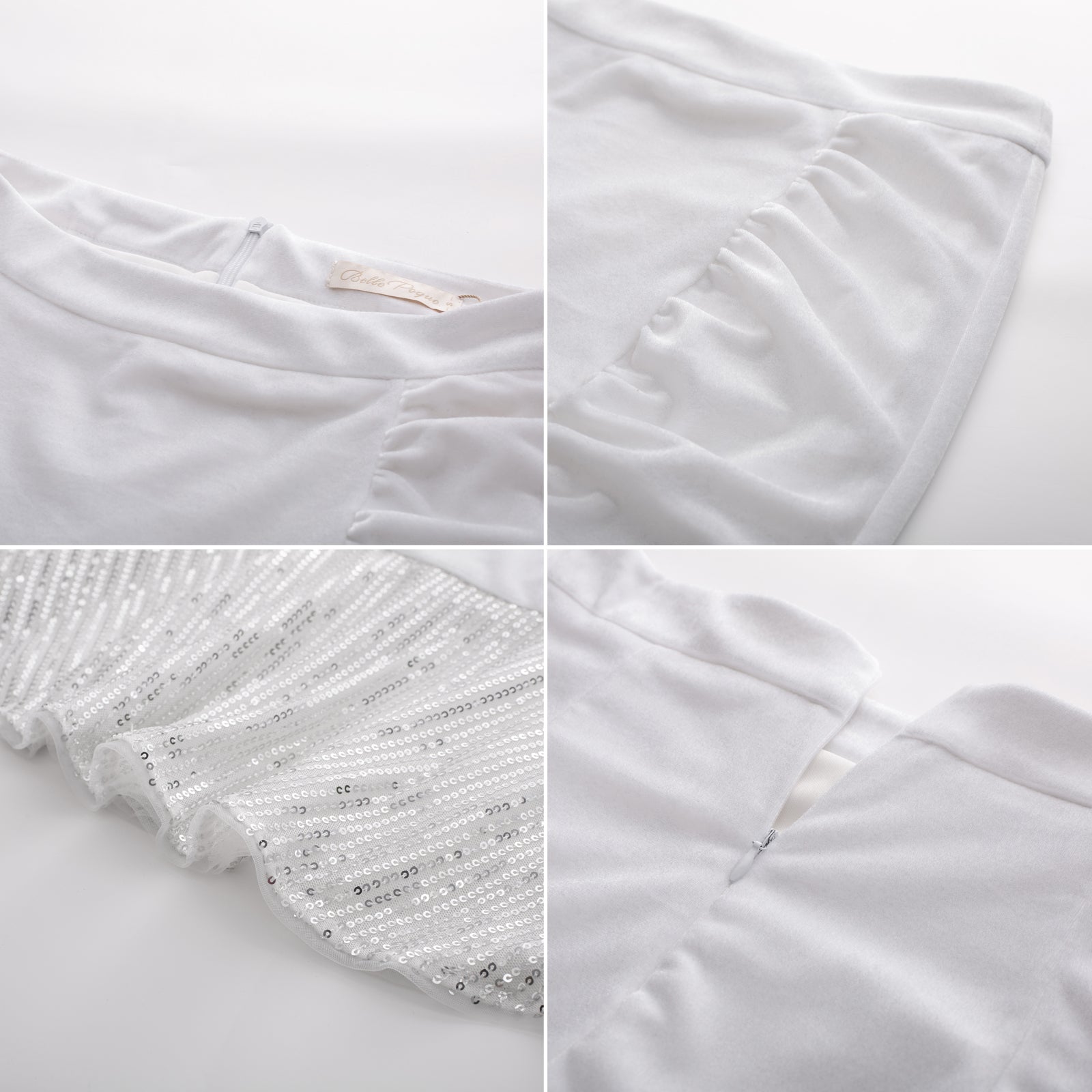 belle poque Seckill Offer⌛Vintage Sequined Mermaid Skirt High Waist Ruched Bodycon Skirt