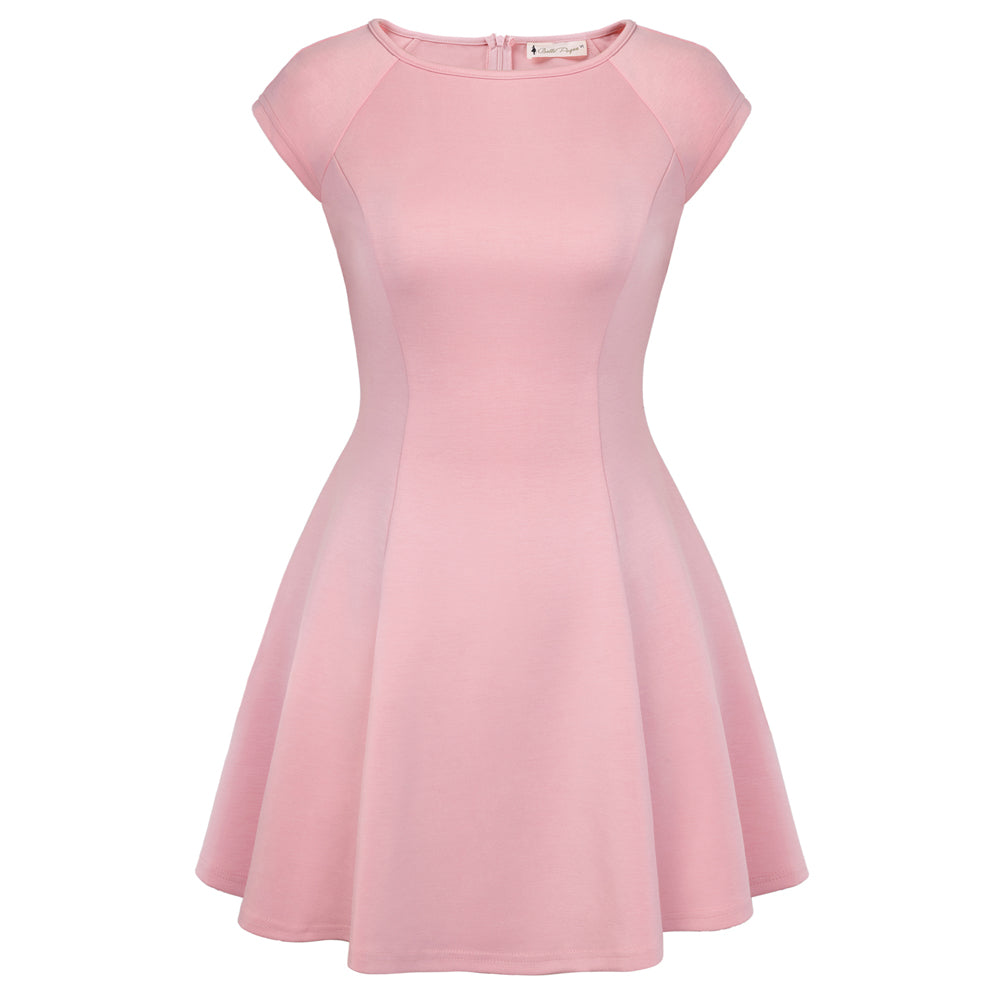 belle poque 2026 Elegant Formal Classy Cocktail Party Dress Boat Neck Short Dresses Pink