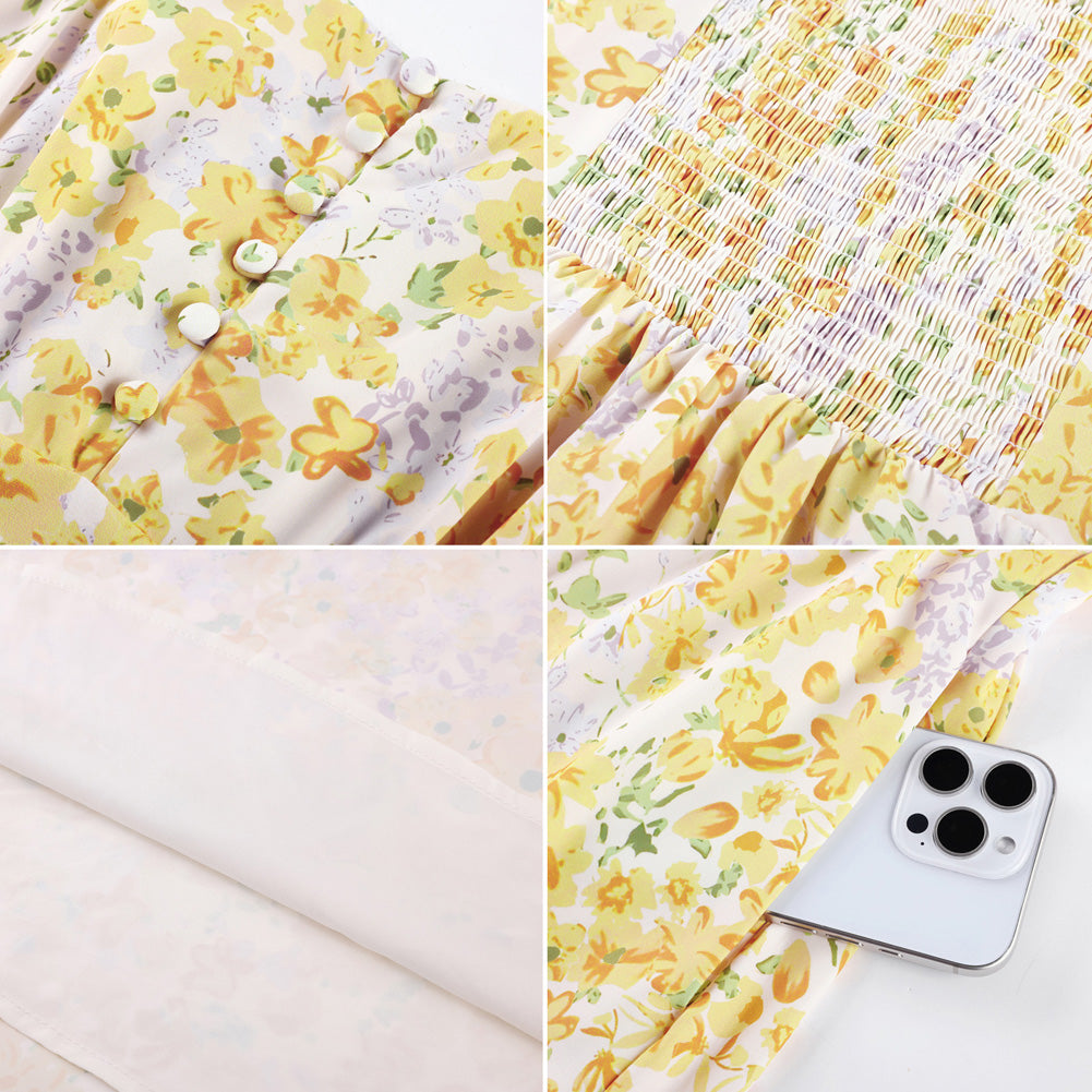 belle poque 2026 Vacation Floral Dress for Women Sundress Midi Flowy Beach Dresses