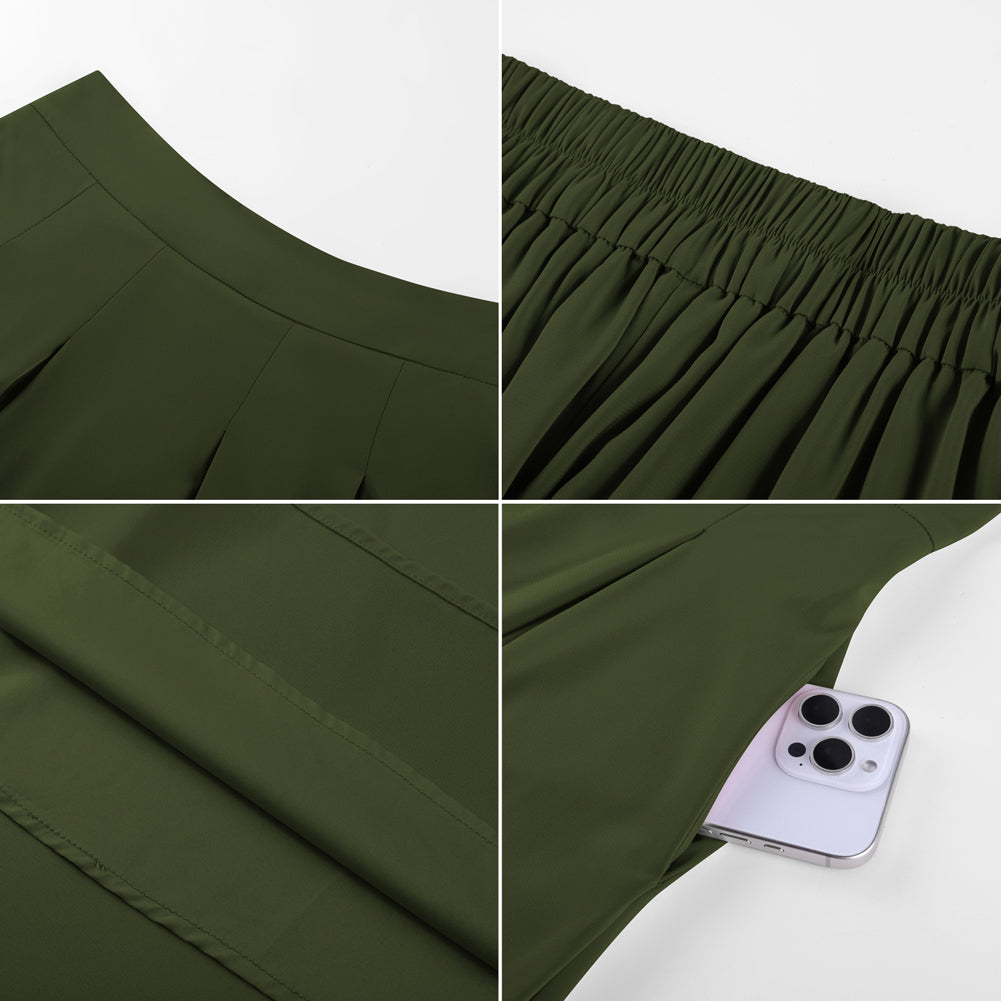 belle poque 2026 Women Spring Vintage Chiffon Skirt Below Knee Flared A-Line Skirt