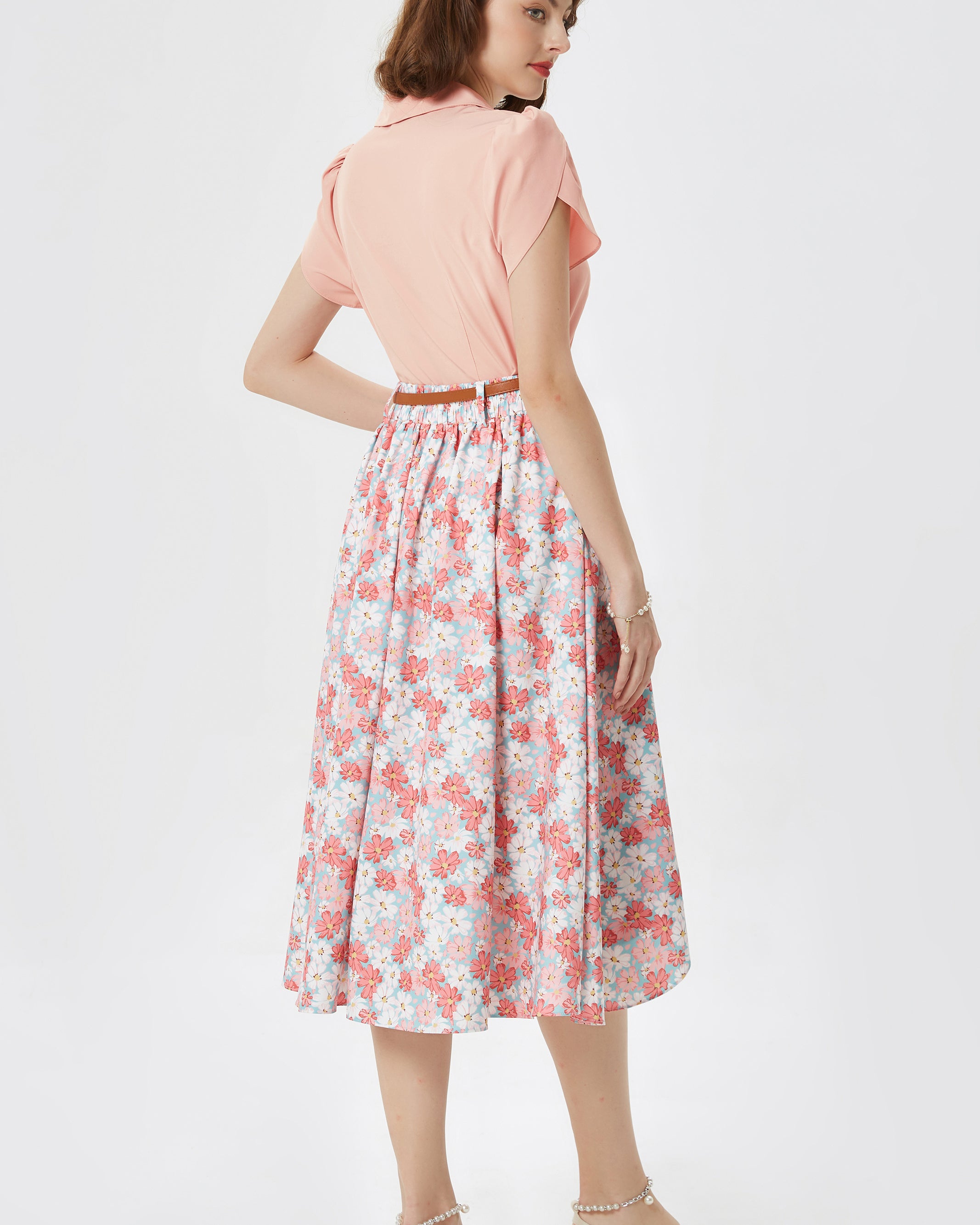 belle poque Business Casual Shirts Tops Summer Button Blouse for Women