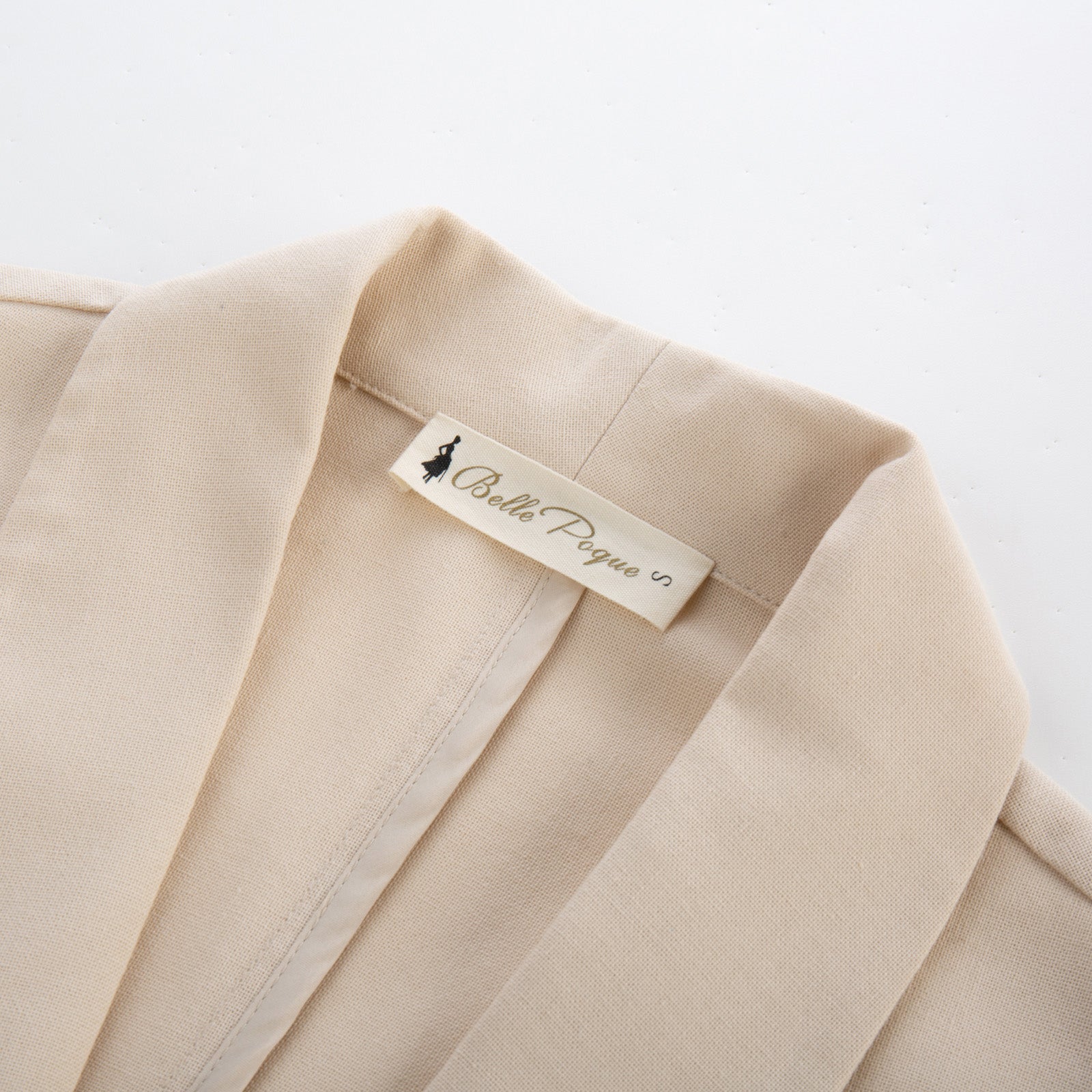 belle poque BP Women Vintage Shawl Lapel Blazer Coat OL One-Button Back Slit Suit Coat