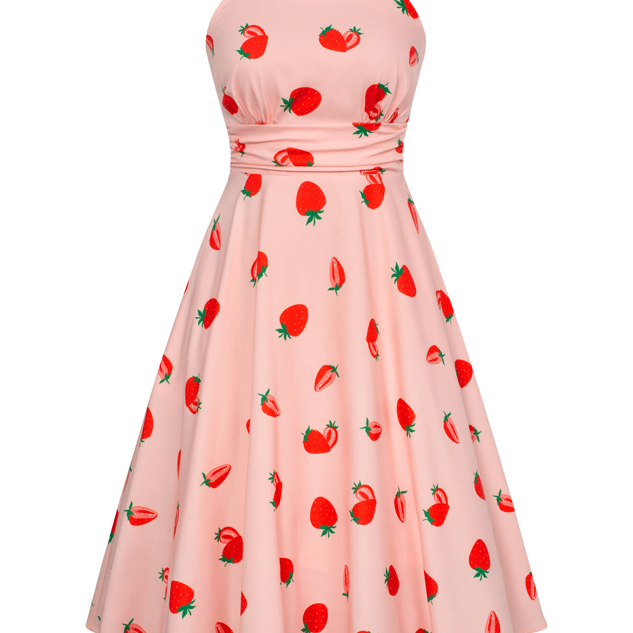 belle poque Summer Slip Dresses for Women Spaghetti Strap Midi Sun Dress Cute Casual Dress with Pockets Strawberry