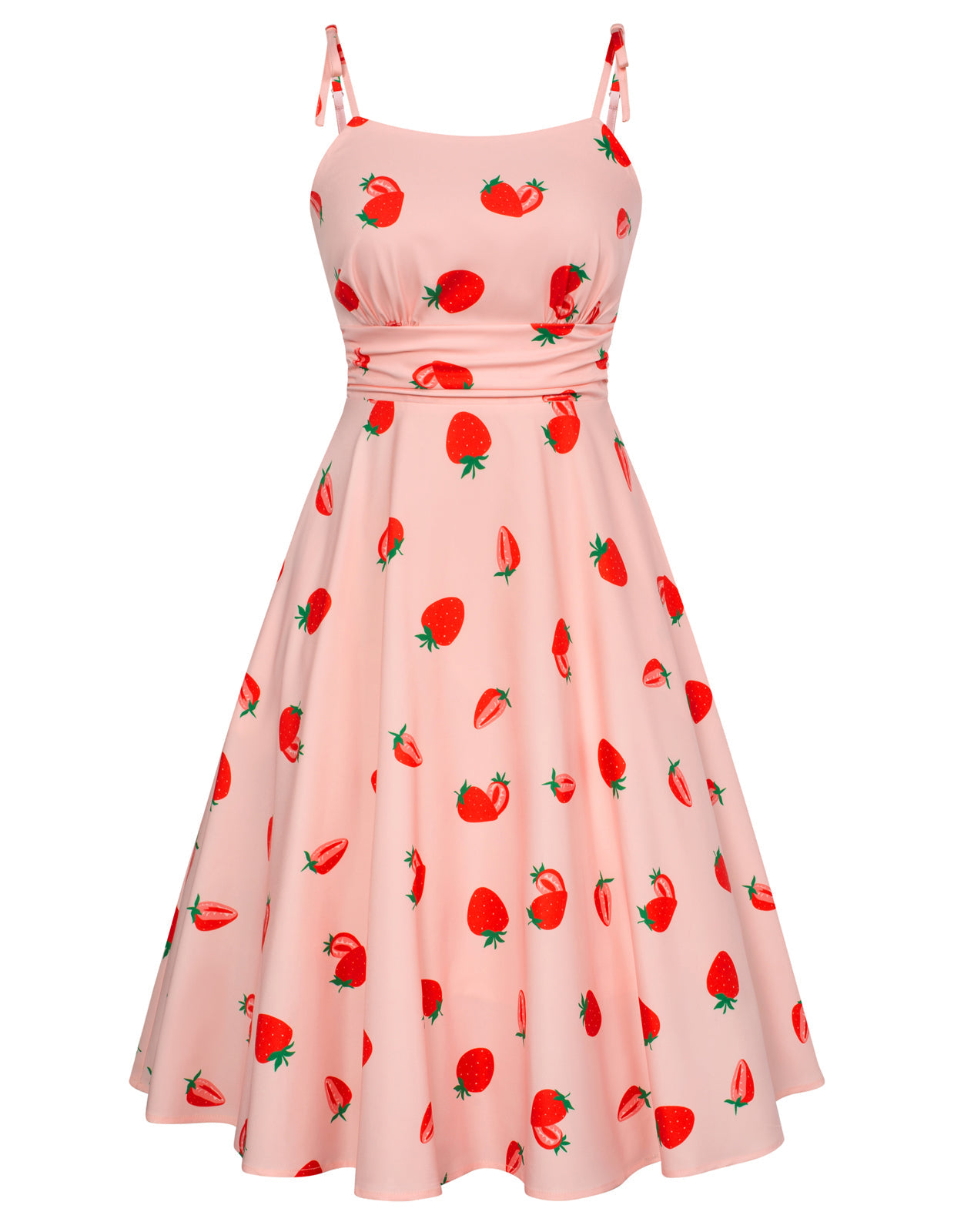 belle poque 2025 Summer Dresses for Women Midi Sun Dress Cute Casual Dress with Pockets Strawberry