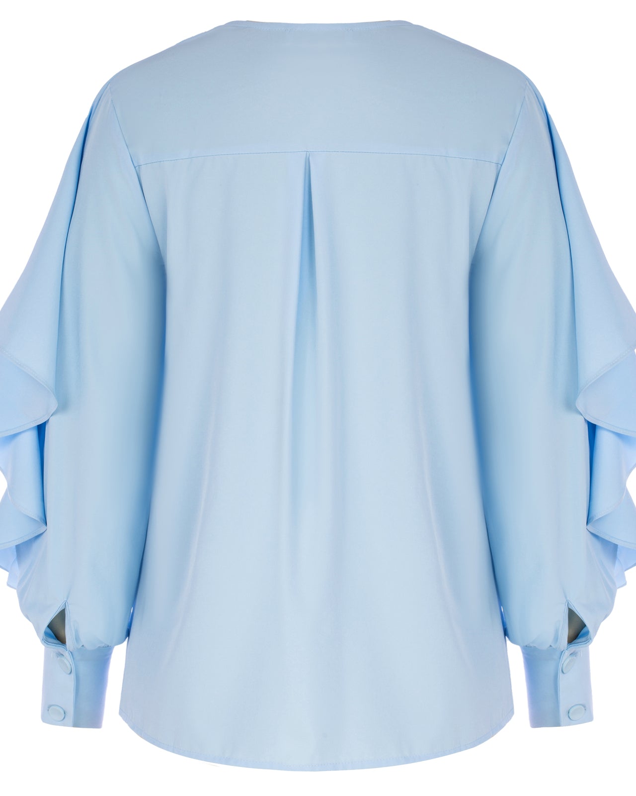 belle poque Seckill Offer⌛Ruffle Decorated Shirt Long Sleeve V-Neck Button-up Tops