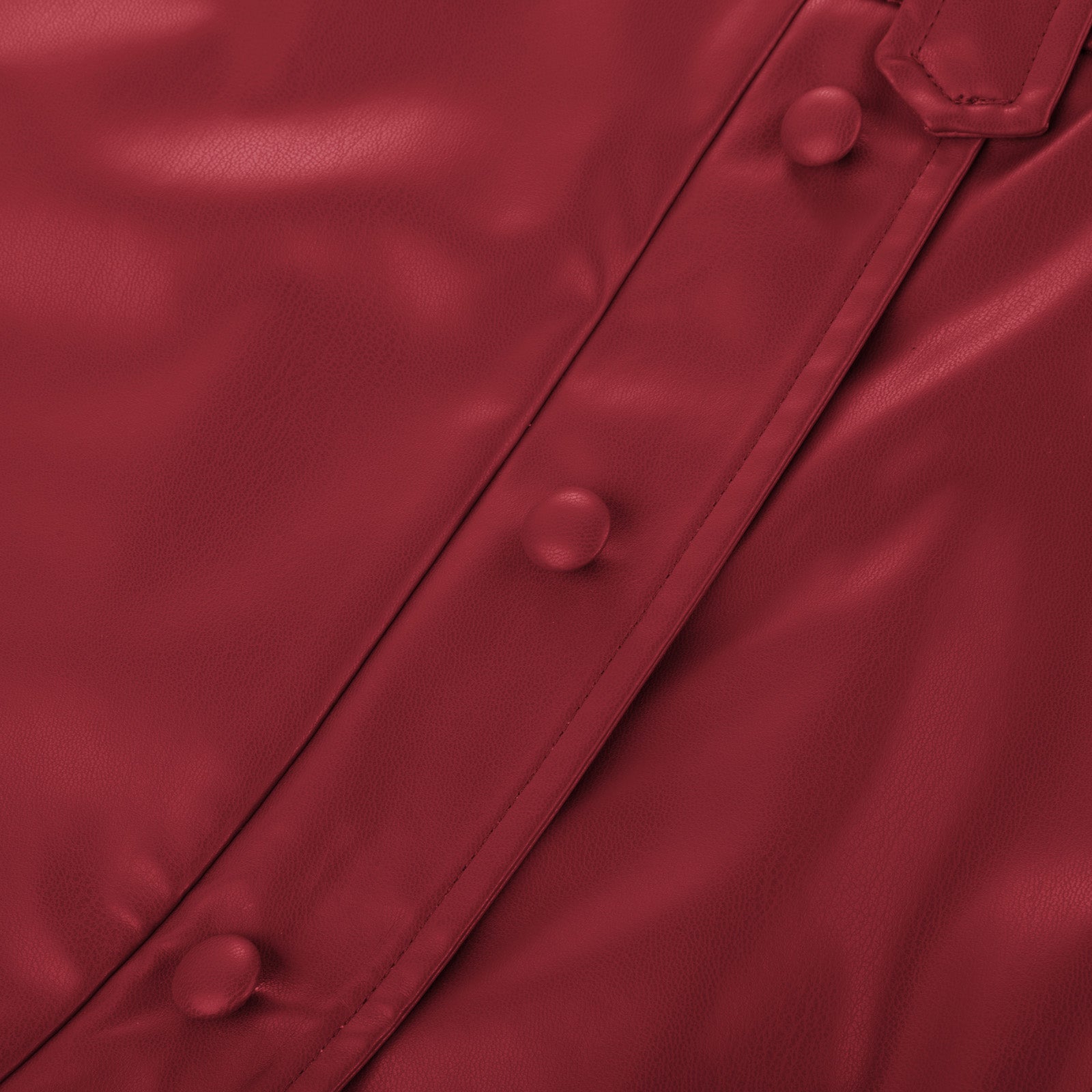 belle poque Women Vintage Imitated Leather Skirt Elastic Waist Mid-Thigh Bodycon Skirt