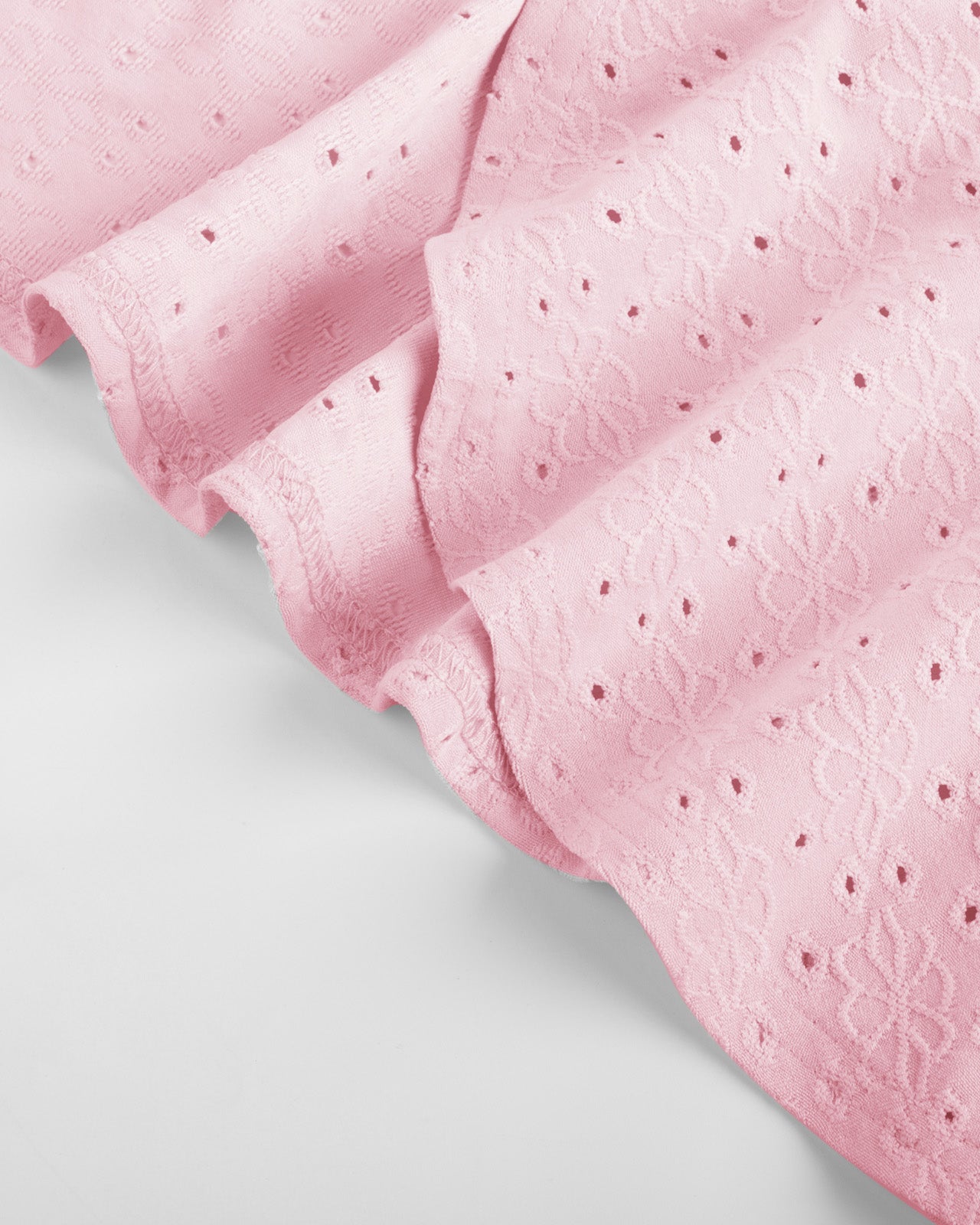 belle poque Women Vintage Hollowed-out Shrug Ruched Short Sleeve Open Front Tops