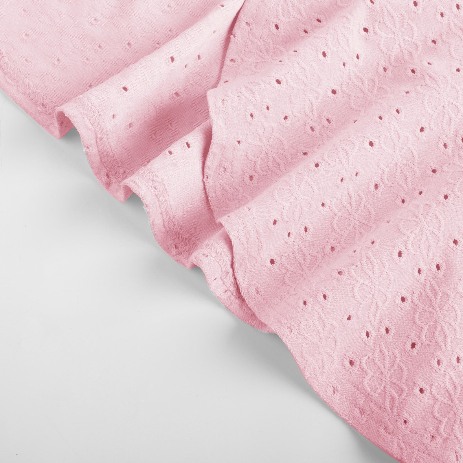 belle poque Women Vintage Hollowed-out Shrug Ruched Short Sleeve Open Front Tops