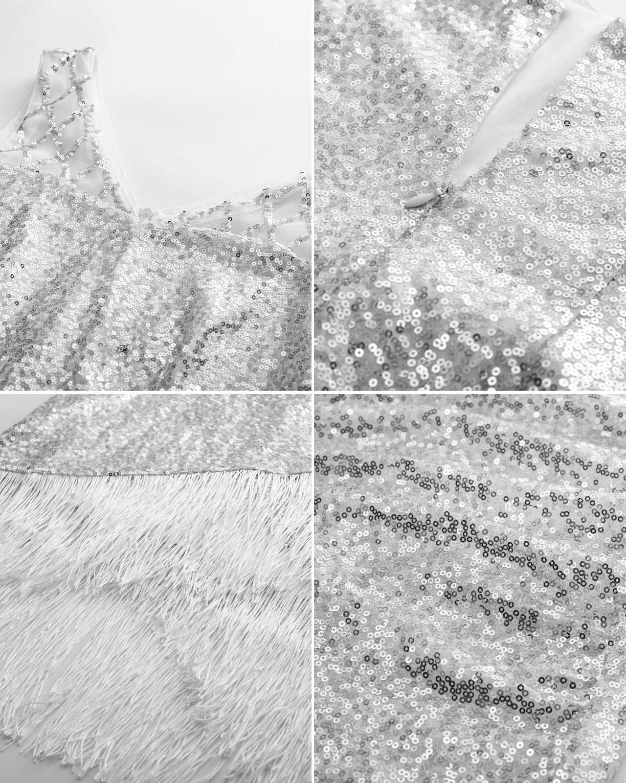 belle poque Sequin Dress Simple 1920s Flapper Cocktail Party Dresses