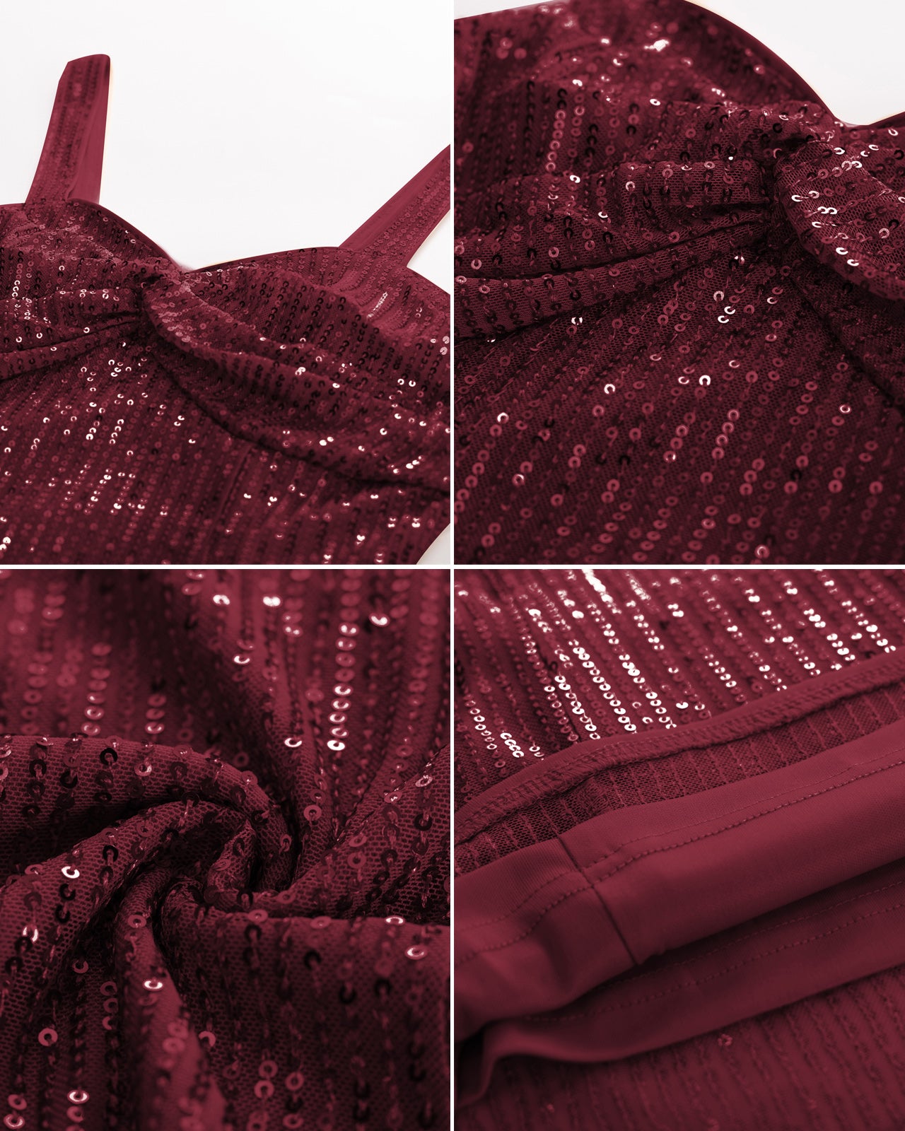 belle poque Seckill Offer⌛Vintage Sequined Tops Slim Fit Knotted Bodice Party Tops