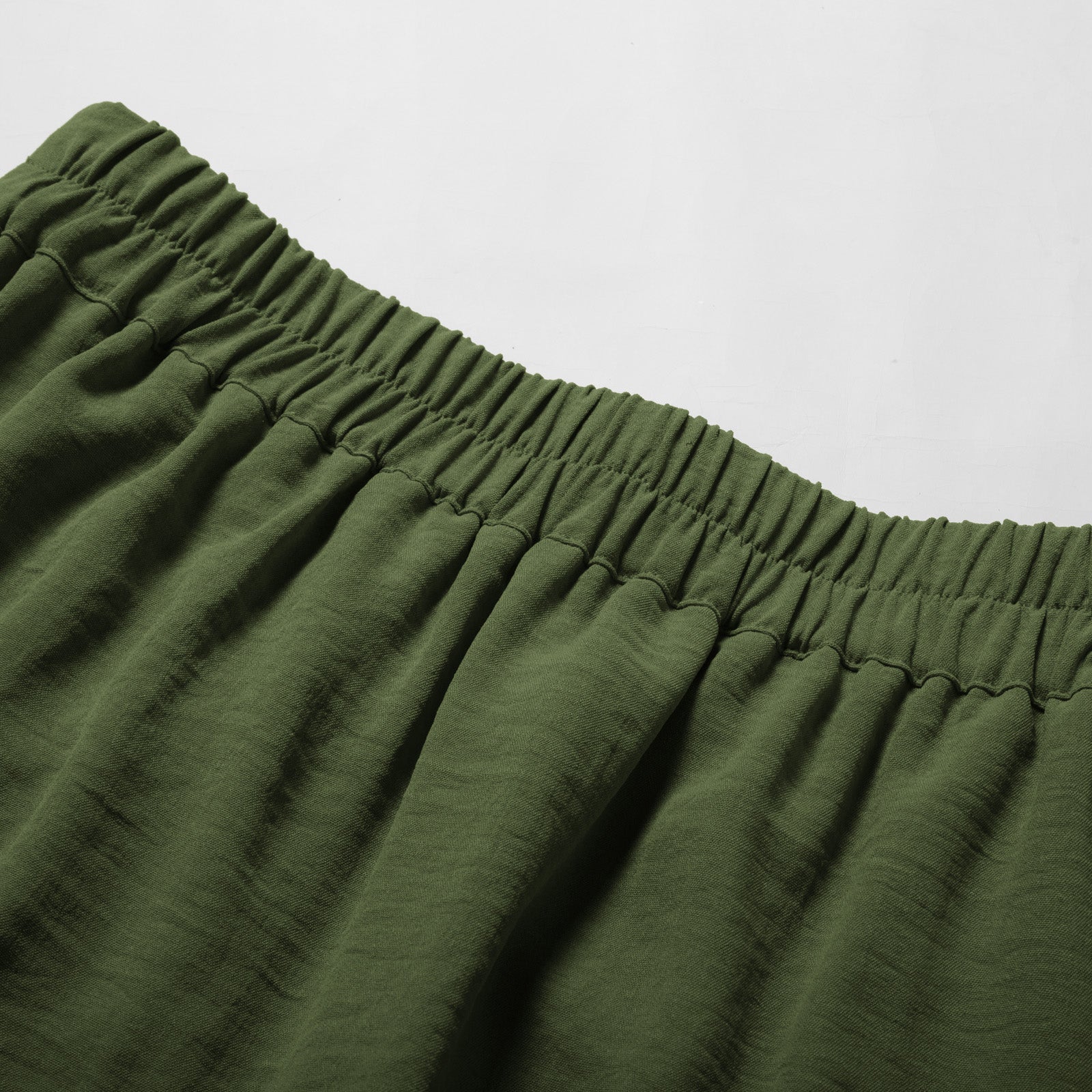 belle poque Women Vintage Tiered Swing Skirt Elastic Waist Ruffled Hem Mid-Calf Skirt