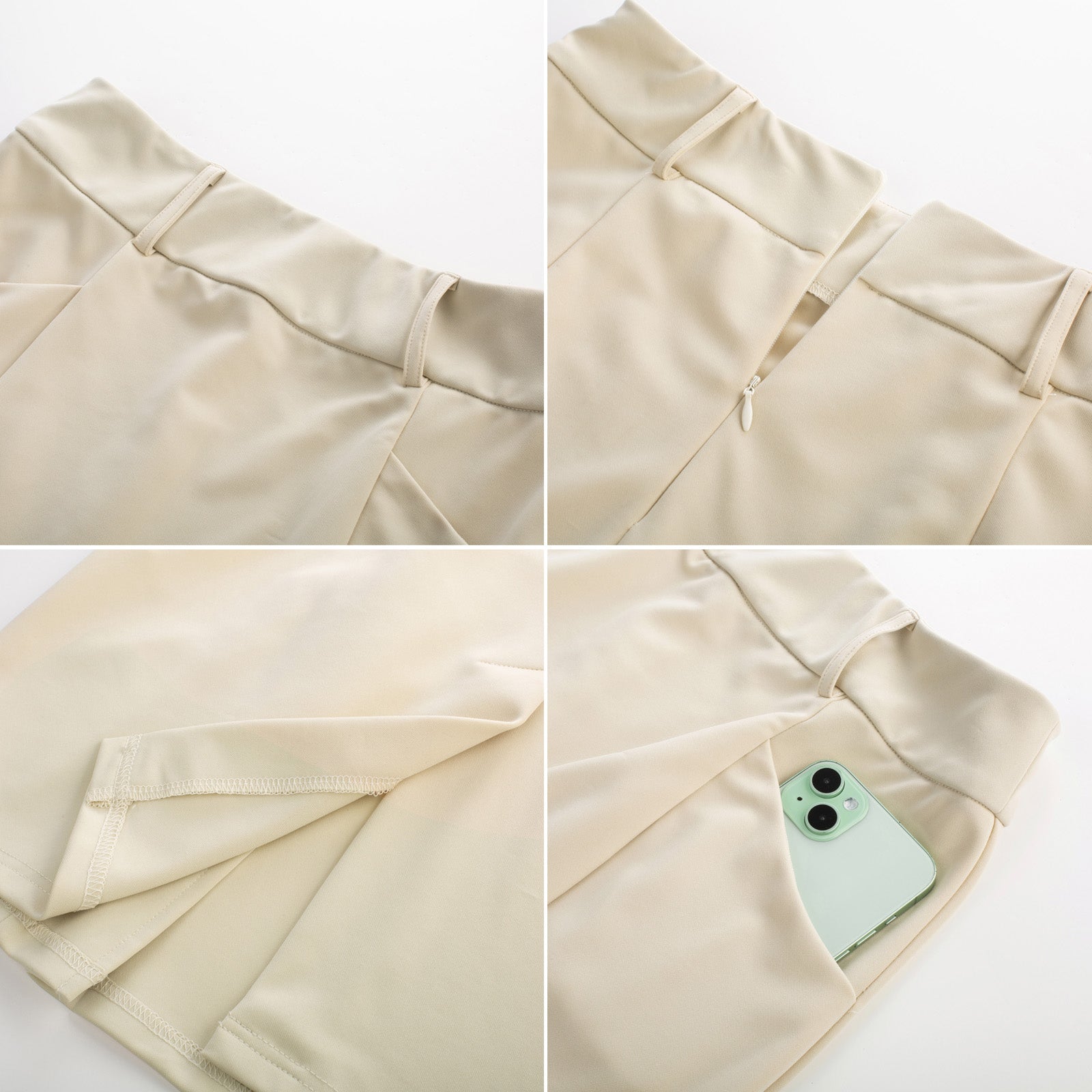 belle poque Women Pencil Skirt High Waisted Midi Pencil Skirt with Pockets