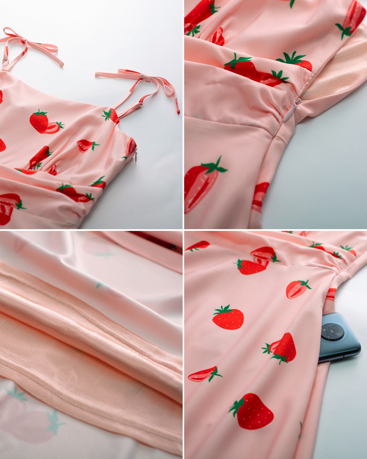 belle poque Summer Slip Dresses for Women Spaghetti Strap Midi Sun Dress Cute Casual Dress with Pockets