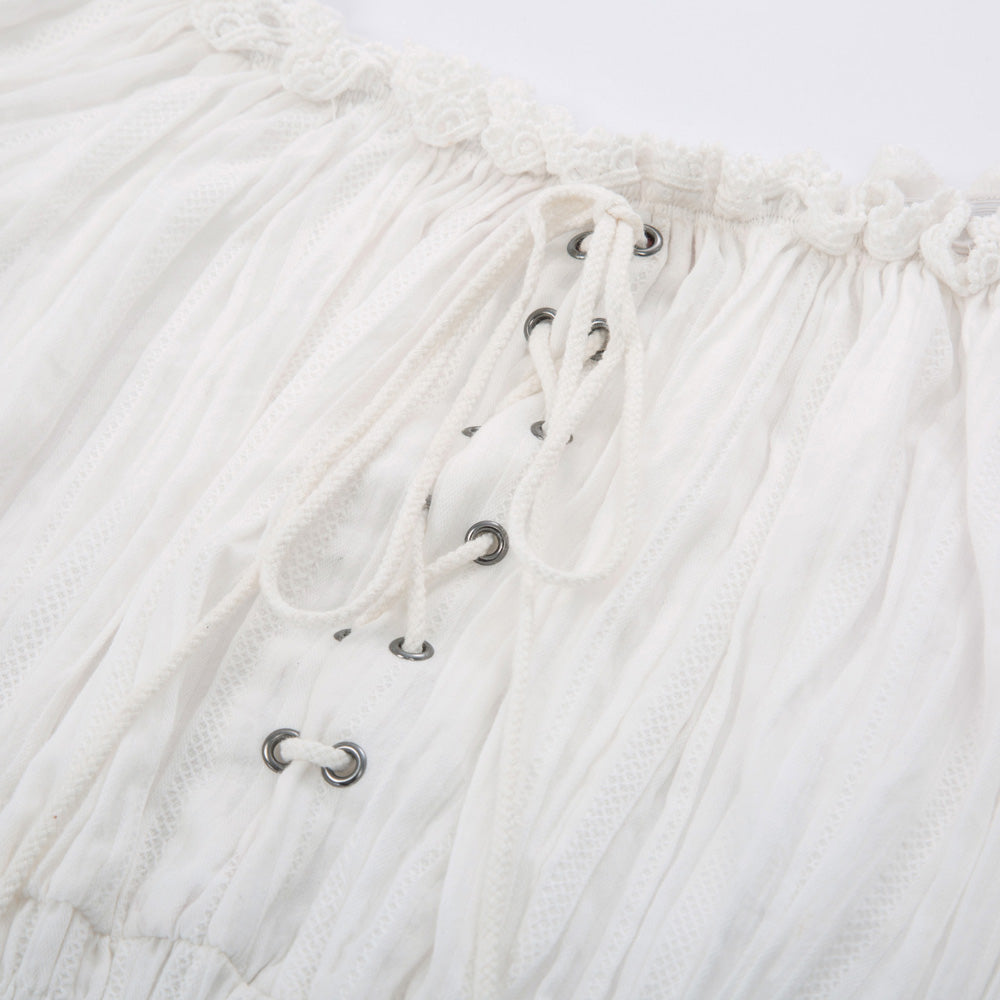 belle poque Steampunk Victorian Half Sleeve Boho Off Shoulder Pirate Tops